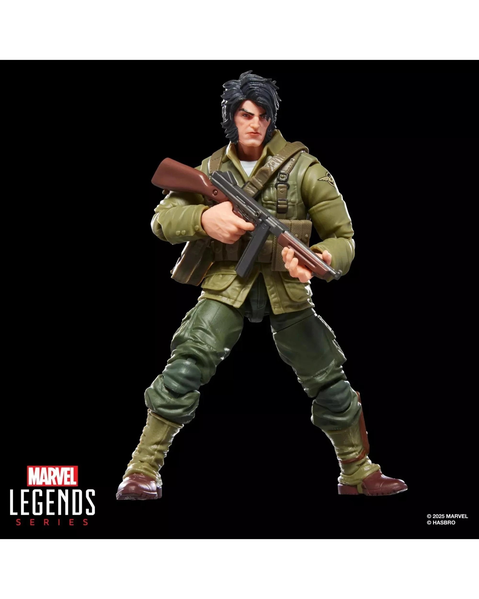 7 Marvel Legends Series Wolverine WWII Logan Build-A-Fig Action Figure, 7 of 10
