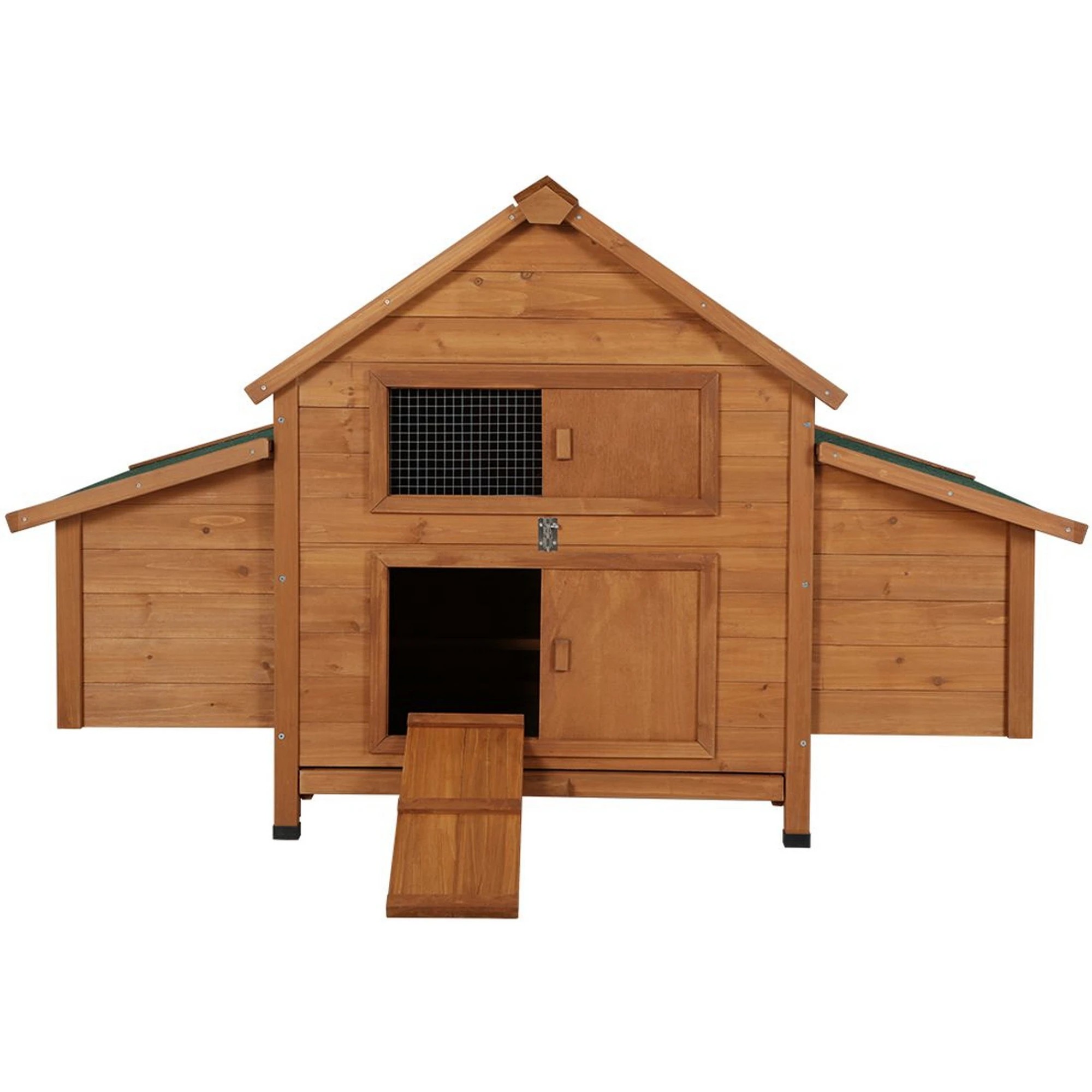 3 i.Pet Chicken Coop Rabbit Hutch Large House Run Cage Wooden Outdoor Pet - Brown, 3 of 8