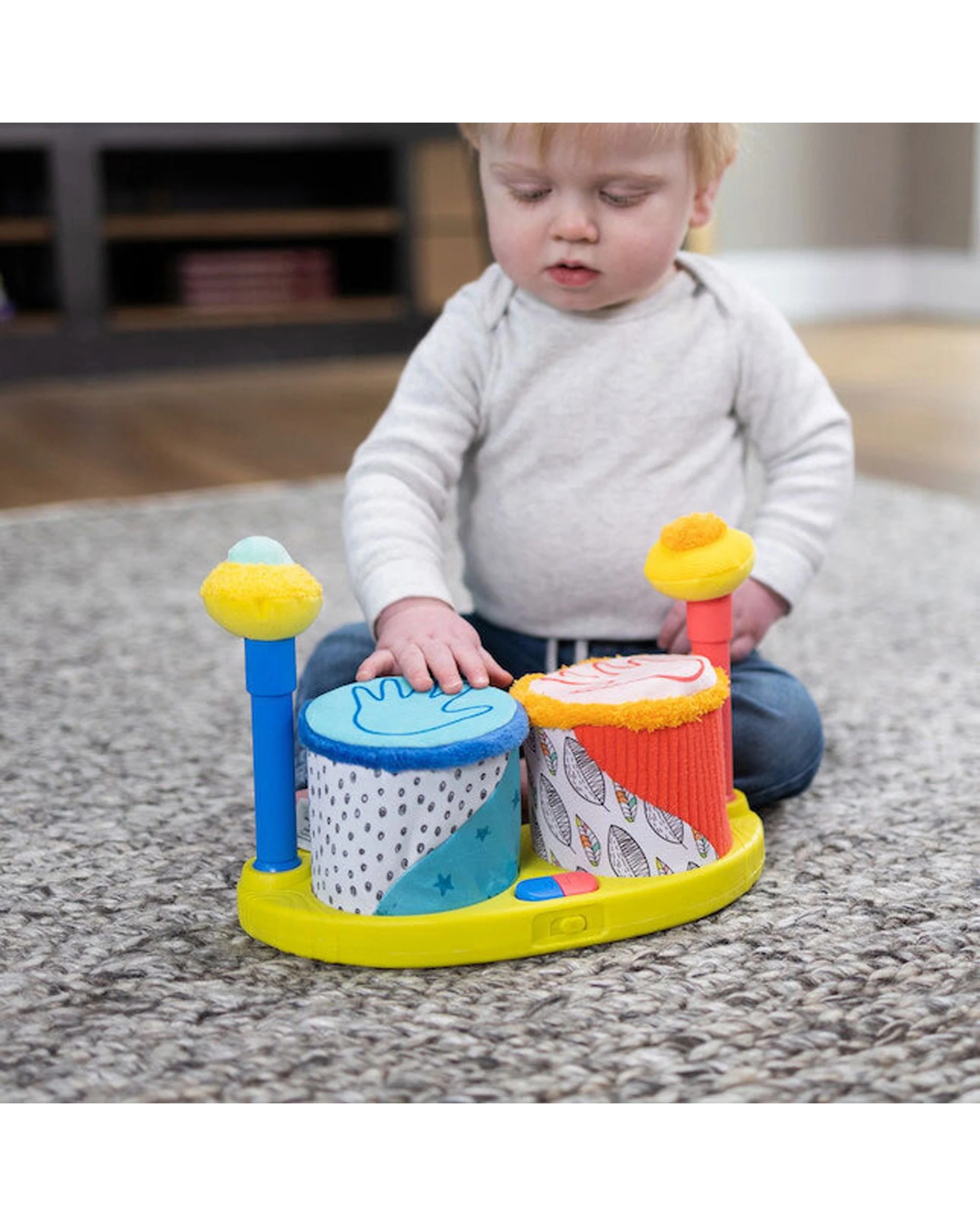 3 Lamaze Squeeze Beats First Drum Set Electronic Sensory Kids Toy - Multi, 3 of 4