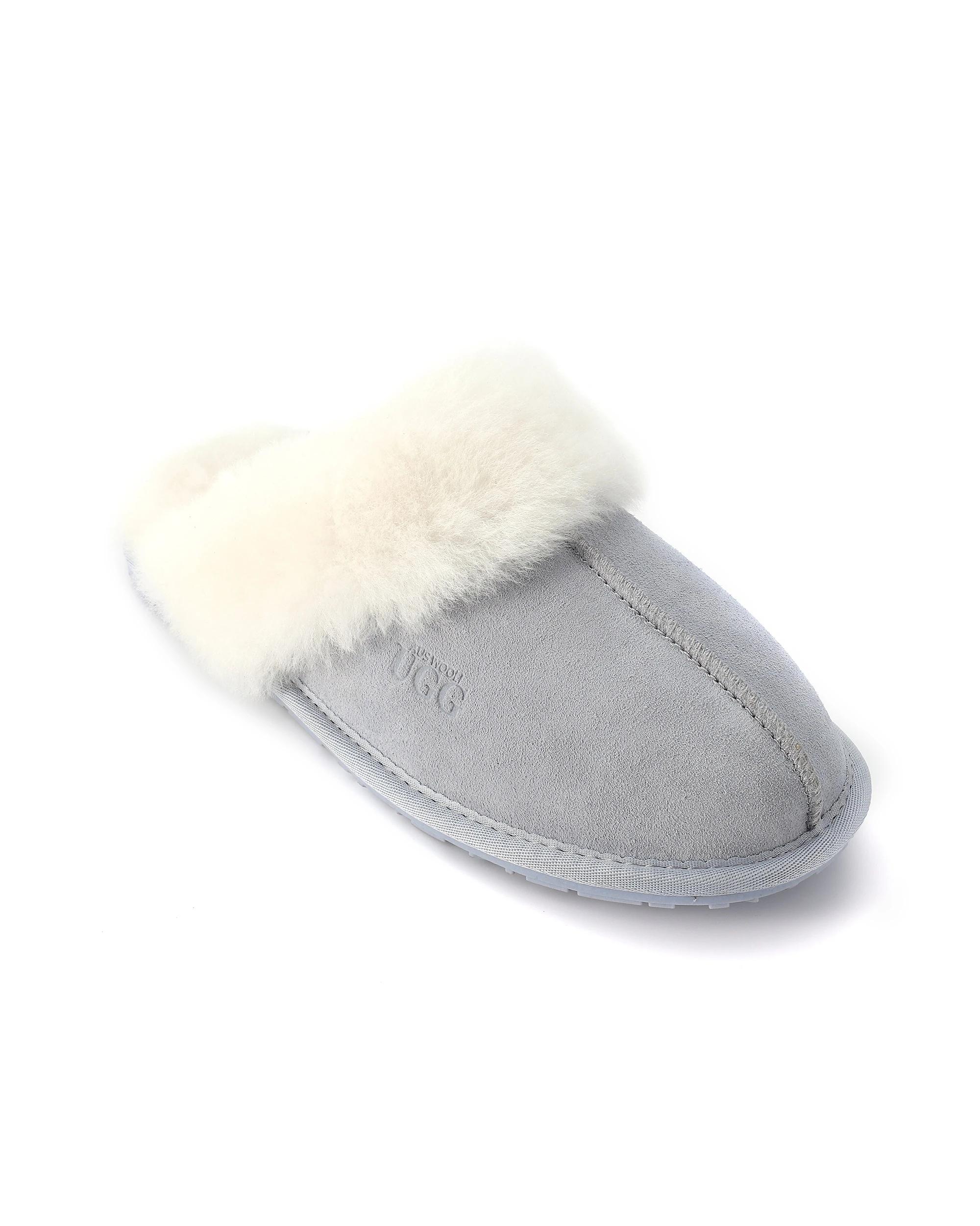 1 AUS WOOLI UGG Sheepskin Wool Shelley UGG Slippers BLUE, 1 of 5