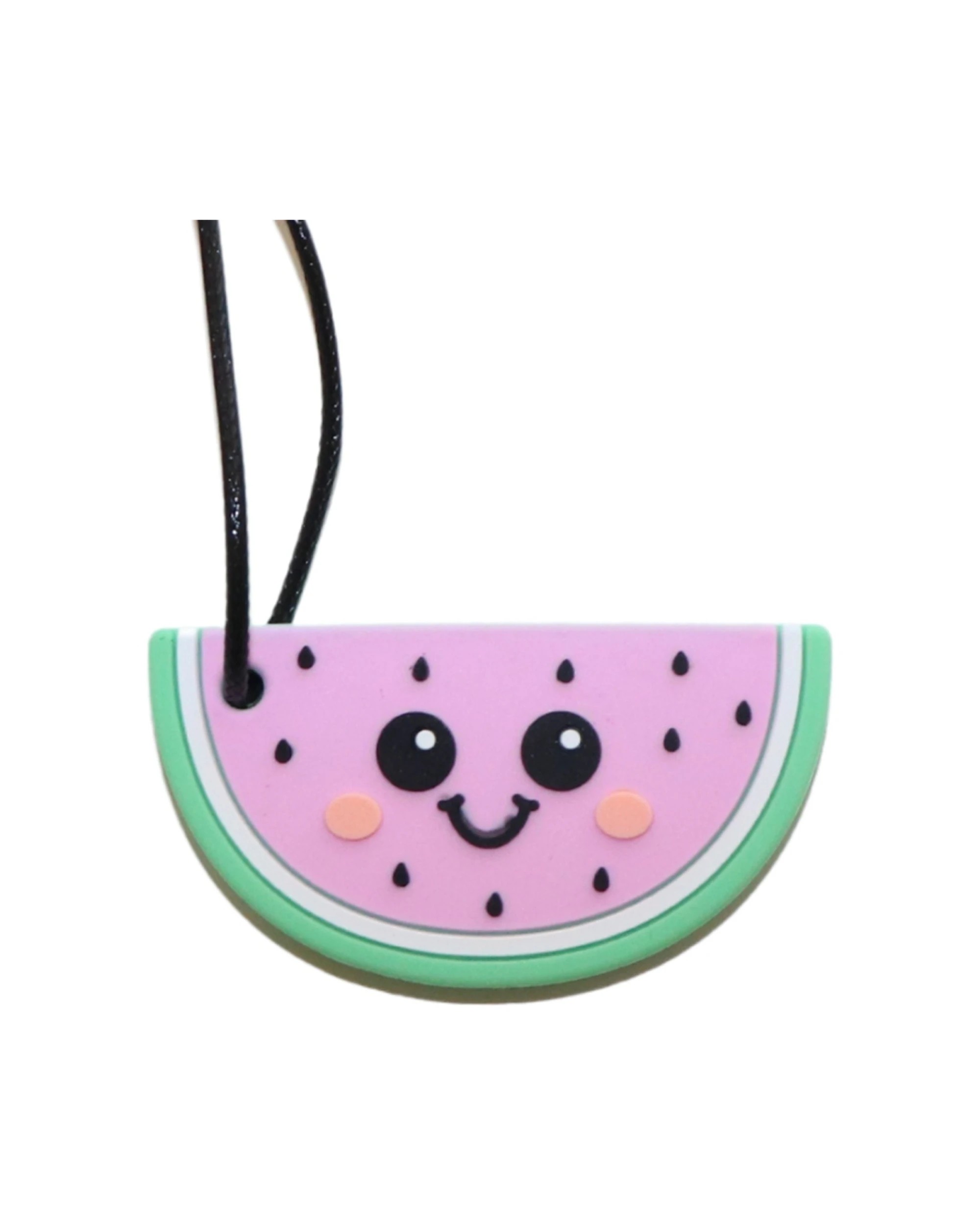 1 Jellystone Designs Kids Watermelon Sensory Pendant Soft Chew Necklace Pastel - Pink, 1 of 1