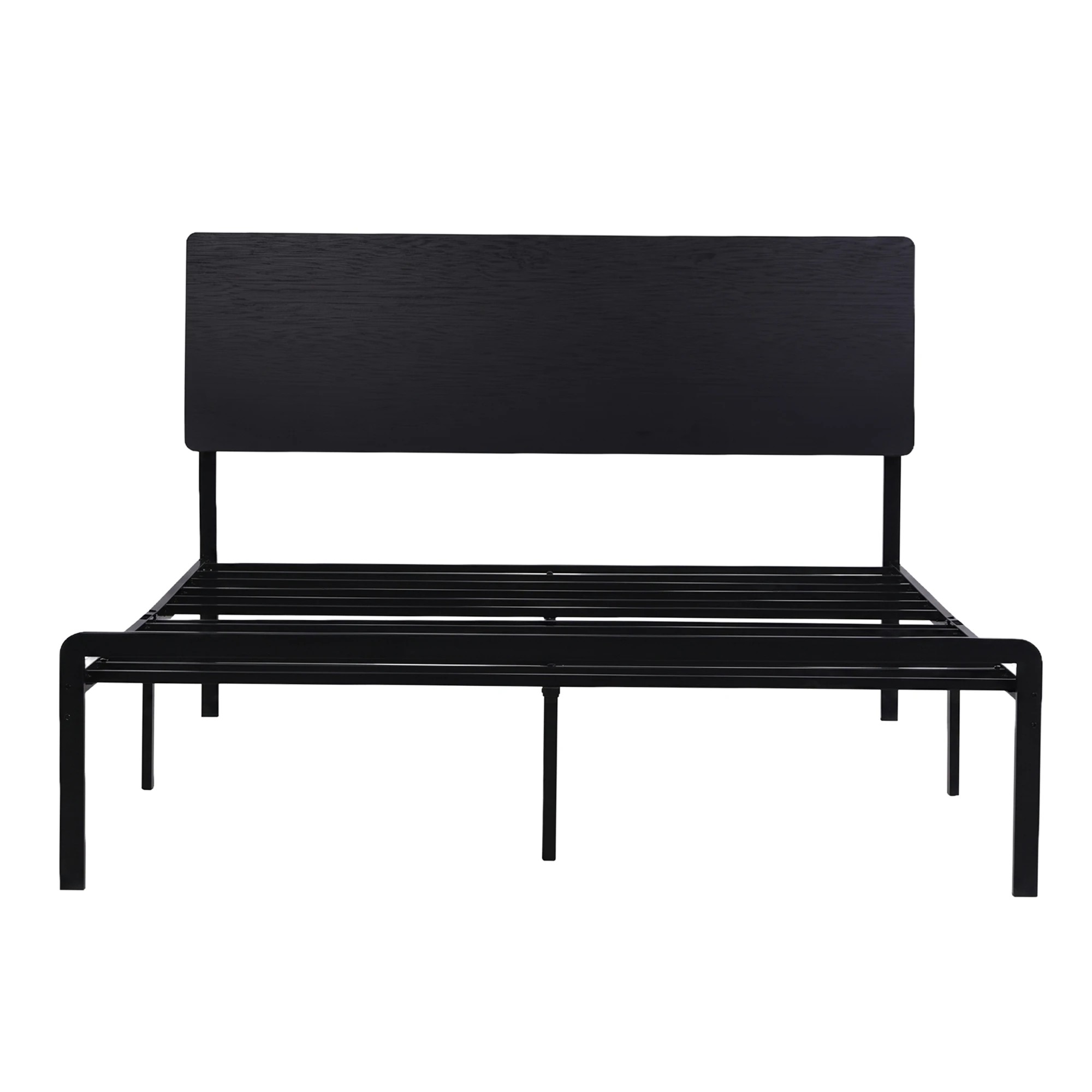 3 Artiss Bed Frame Queen Size LED Metal Bed Base with Charging Station LAN - Black, 3 of 8