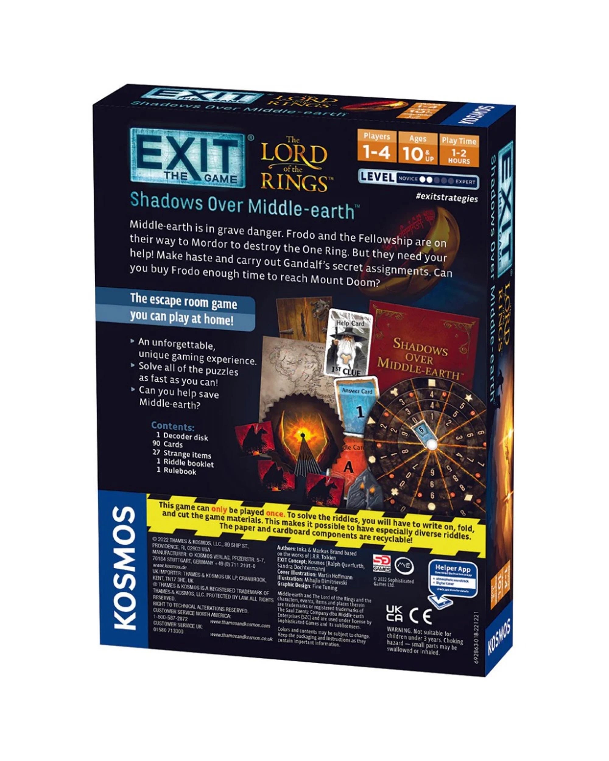 4 Exit the Game Lord of the Rings Shadows Over Middle-Earth Puzzle Game, 4 of 4