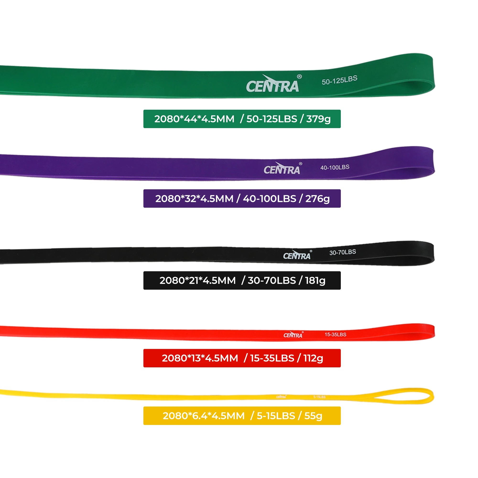 3 Centra Resistance Bands Heavy Duty Strength Fitness Exercise Loop Gym Yoga 11Pcs, 3 of 7