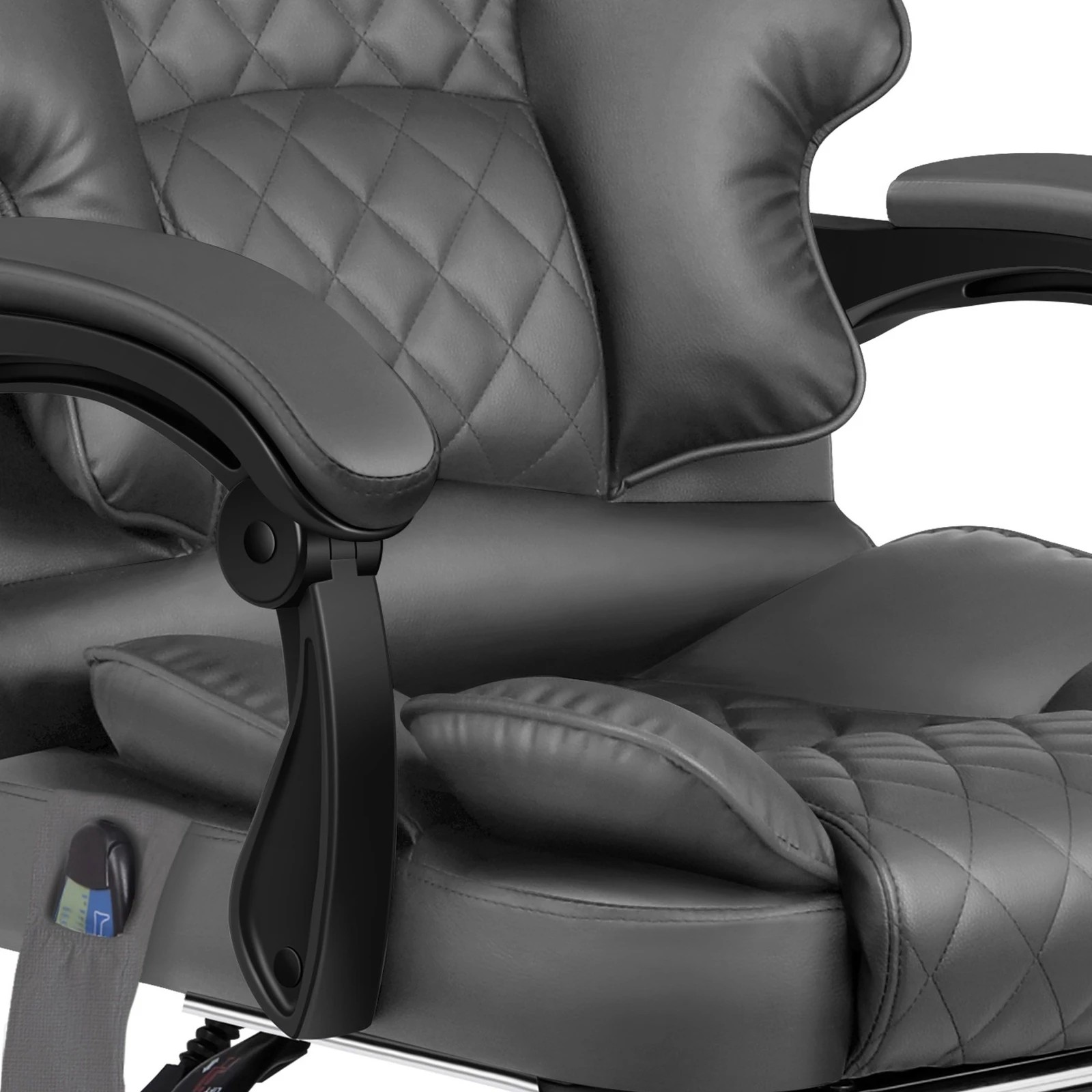 6 Alfordson Massage Office Chair Computer Heated Seat Executive Recliner Gaming - Grey, 6 of 10