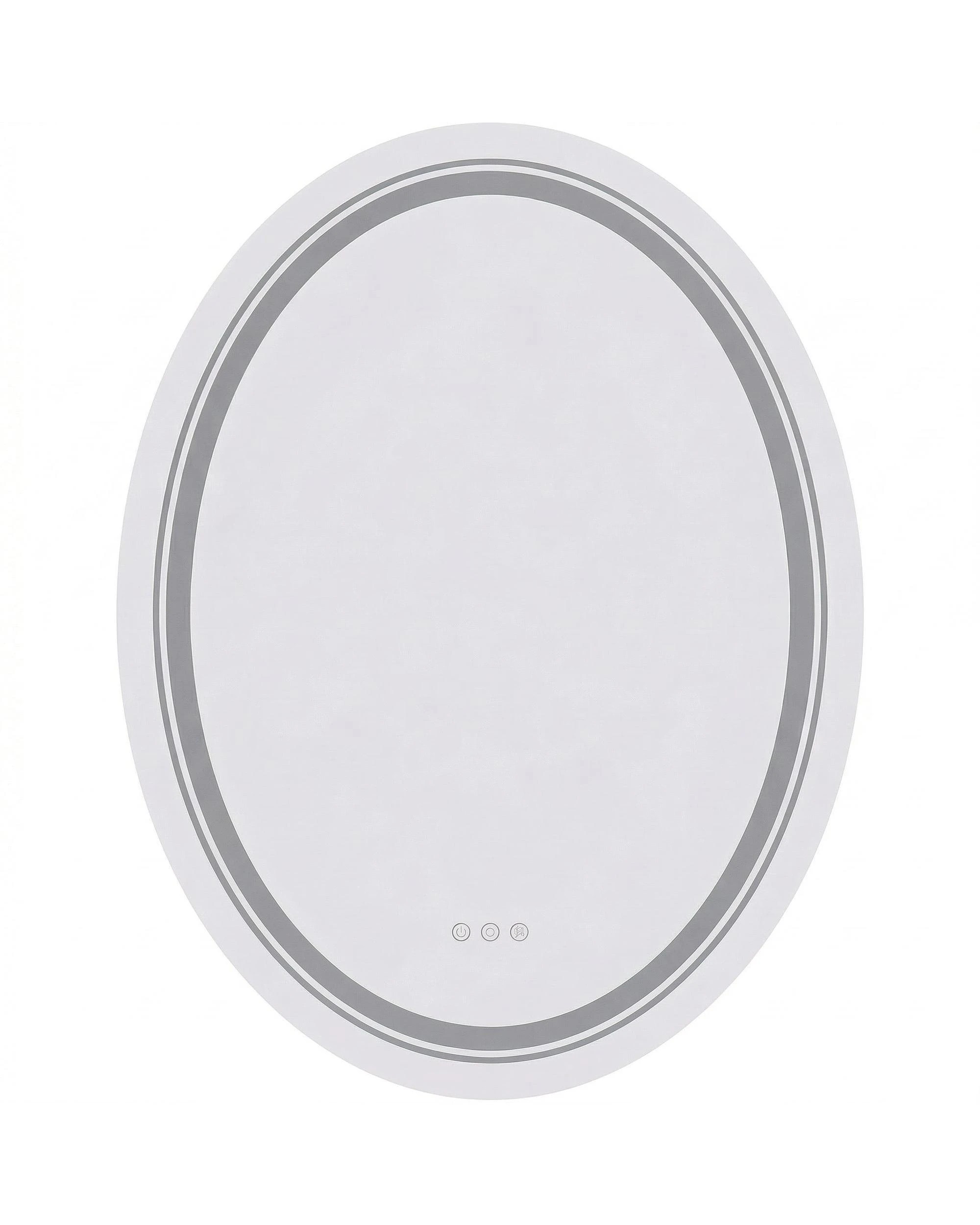 1 OAKORY 60x80cm Oval LED Smart Bathroom Mirror Front and Backlit Anti-Fog Dimmable, 1 of 4
