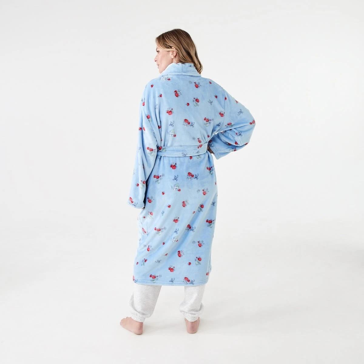 3 Printed Fleece Gown HALO BERRY HALOGEN BLUE, 3 of 7