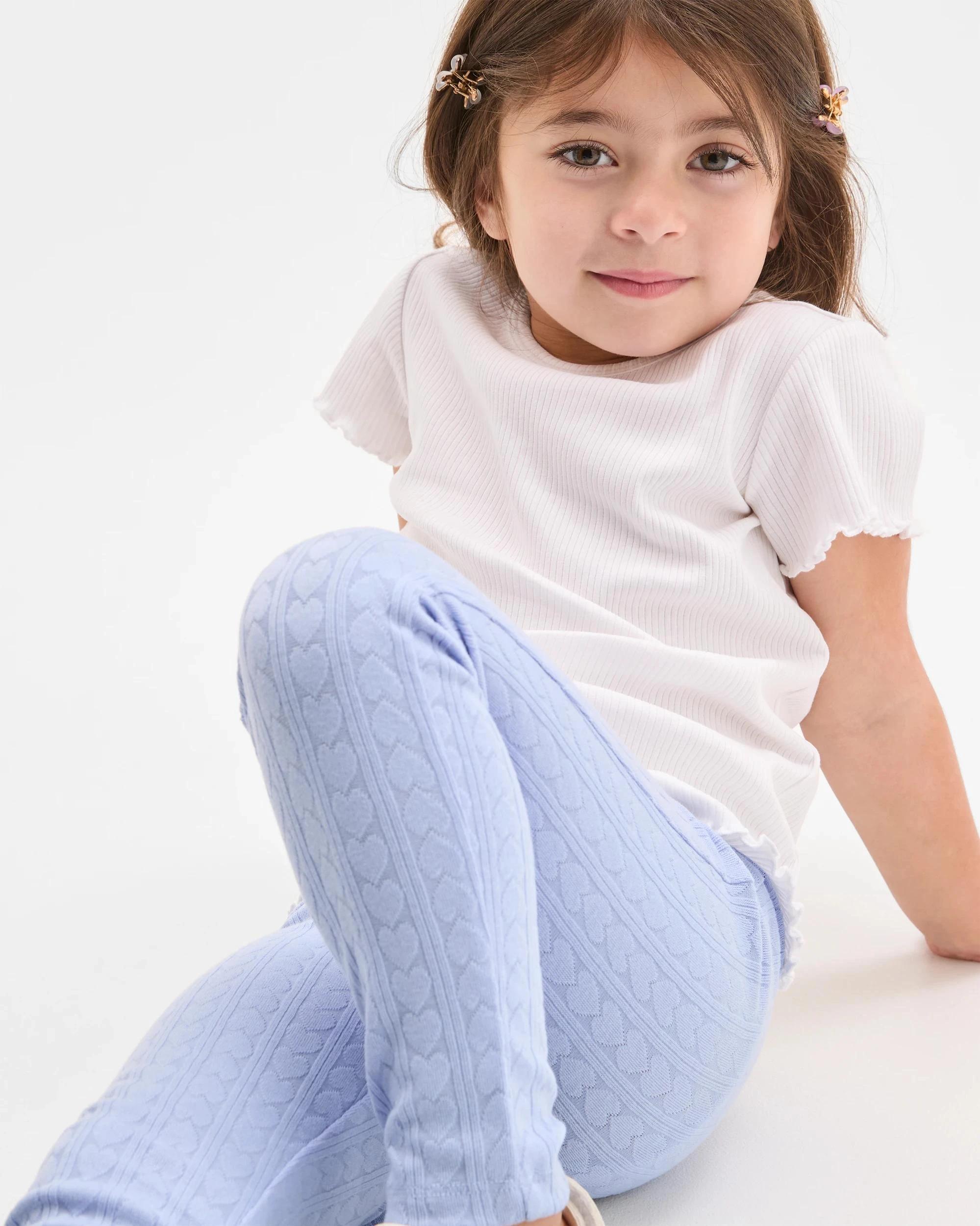 1 Target Kids Heart Rib Leggings BLUE, 1 of 5