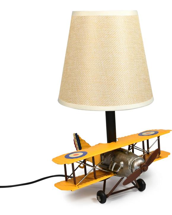 Auto Petit USB LED Lamp Jenny Plane Home Decor 20x27cm - Yellow