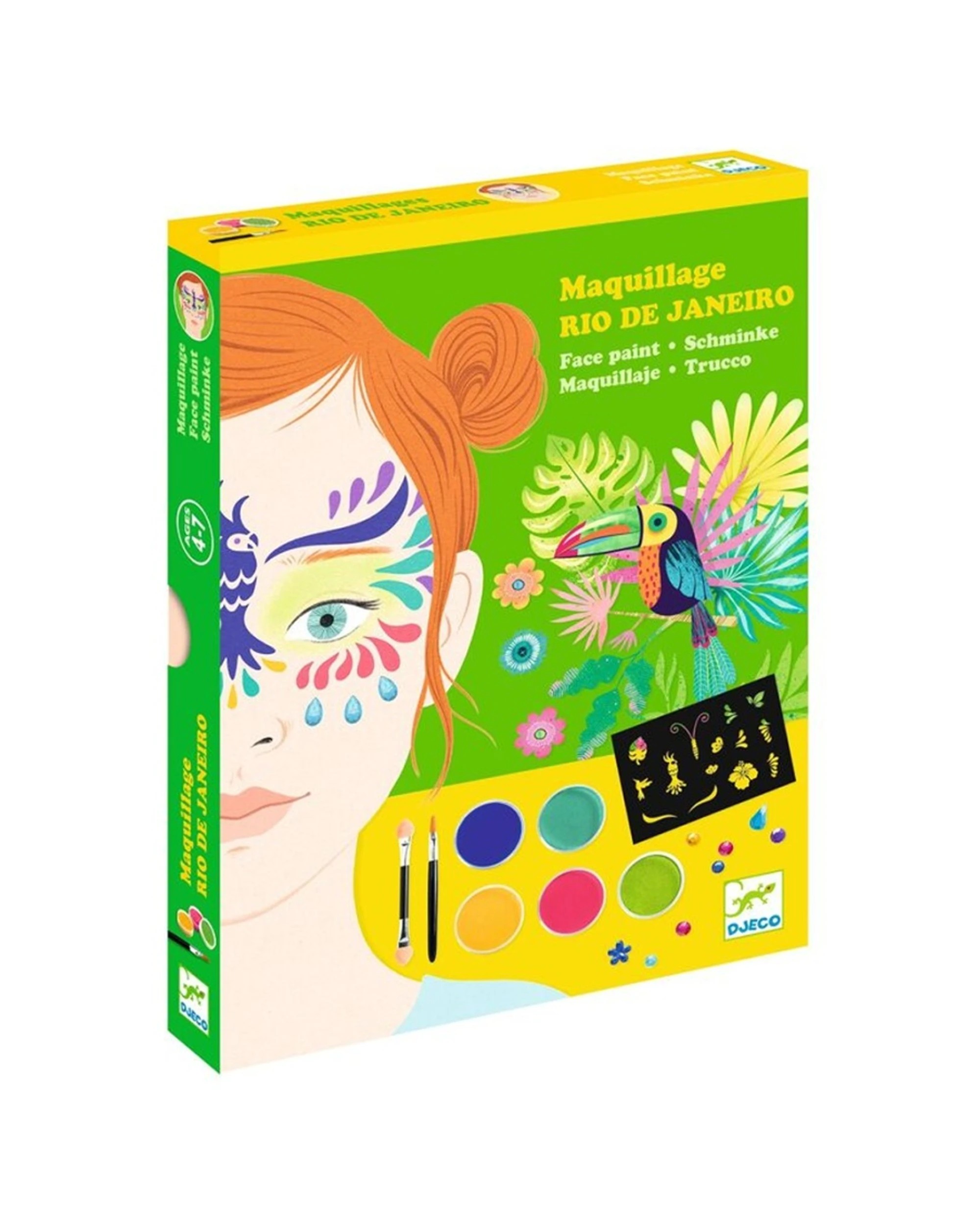 Djeco Rio De Janeiro Face Painting Activity Kit Kids - Multi - Kmart