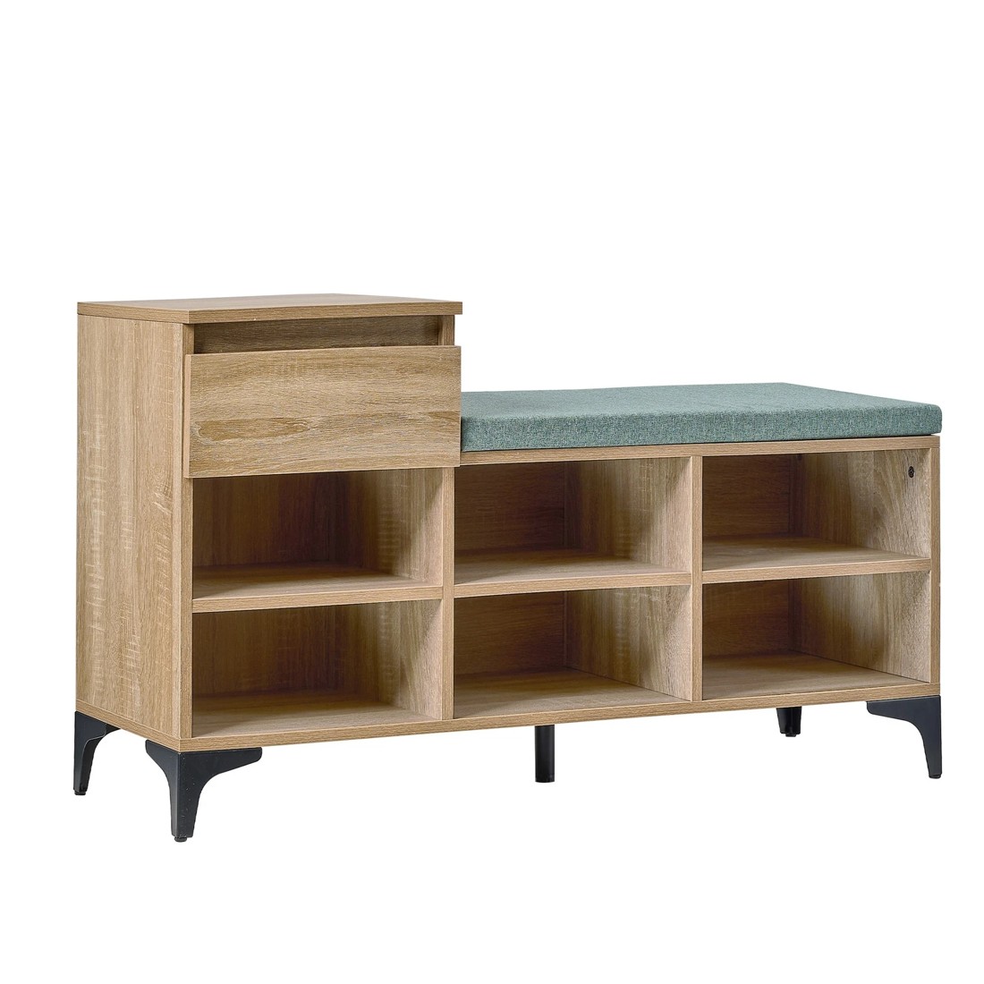 5 Oikiture Shoe Cabinet Bench Storage Organiser Drawer 6 Shelves Polyester Seat
 - Multi, 5 of 9