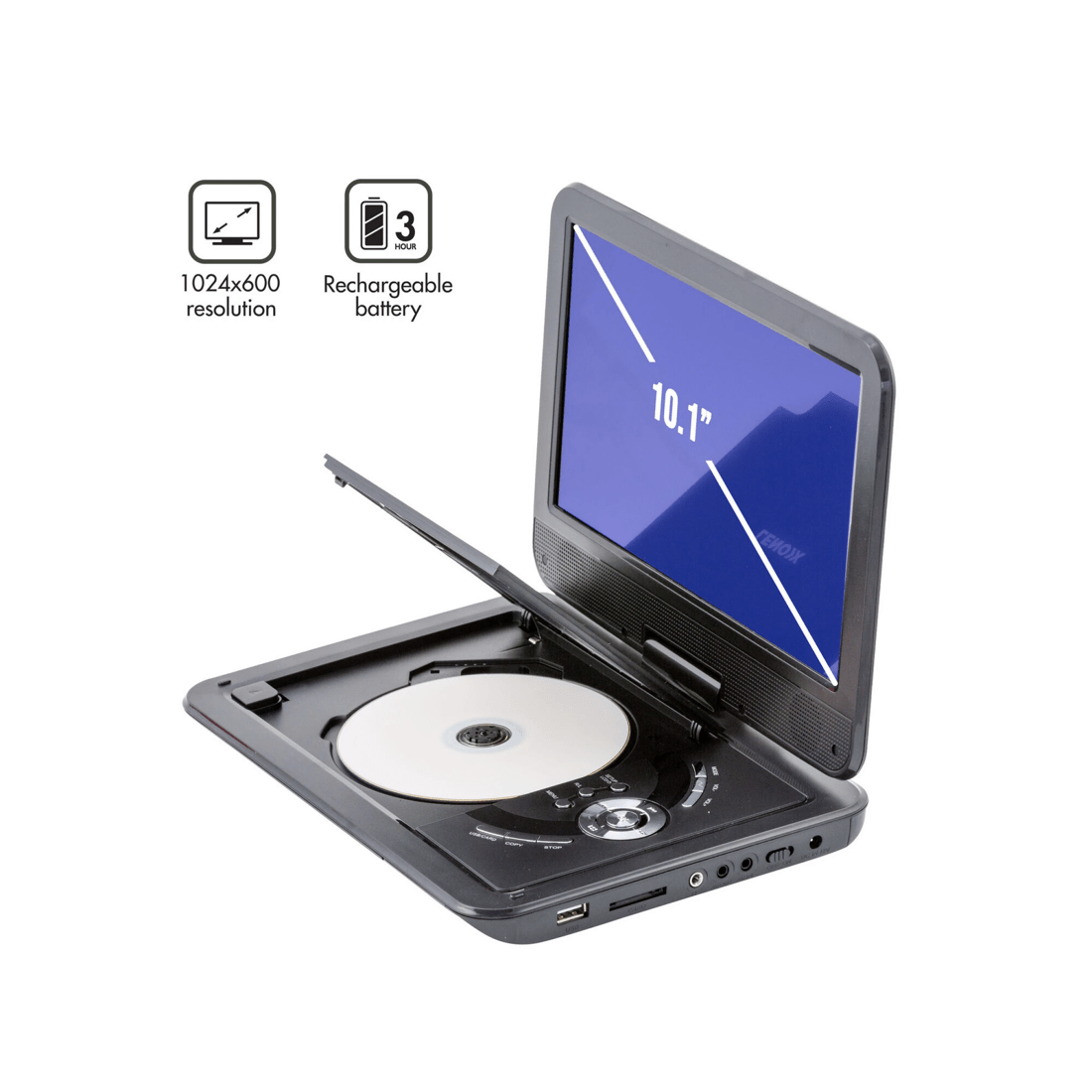 5 Lenoxx 10.1&quot; Portable DVD Player w/ 270-Degrees Swivel-Screen &amp; Rechargeable, 5 of 7