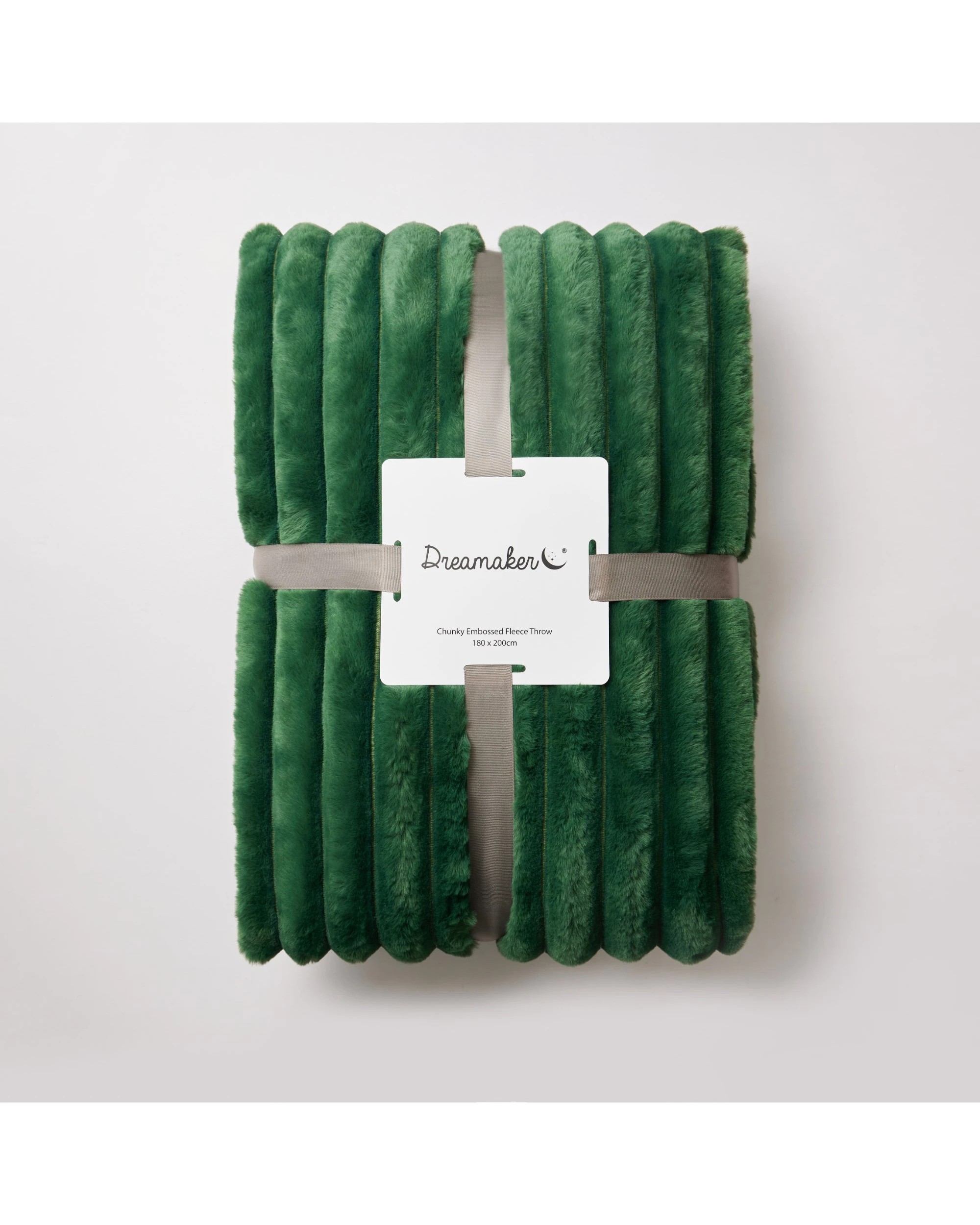 4 Dreamaker Chunky Embossed Fleece Throw 180x200cm - Emerald Green, 4 of 5