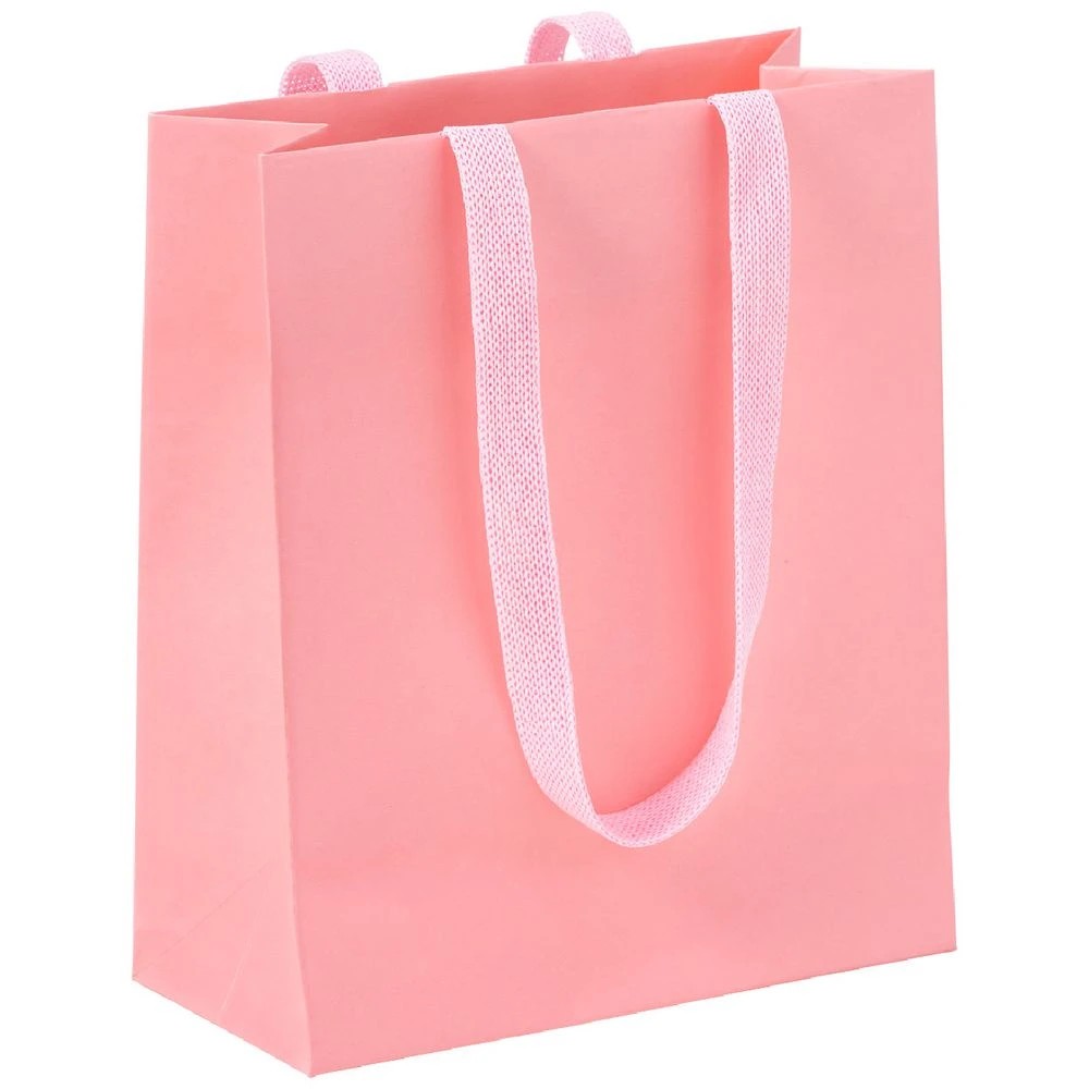 1 J.Burrows Premium Kraft Bags Small Pink 12 Pack, 1 of 4