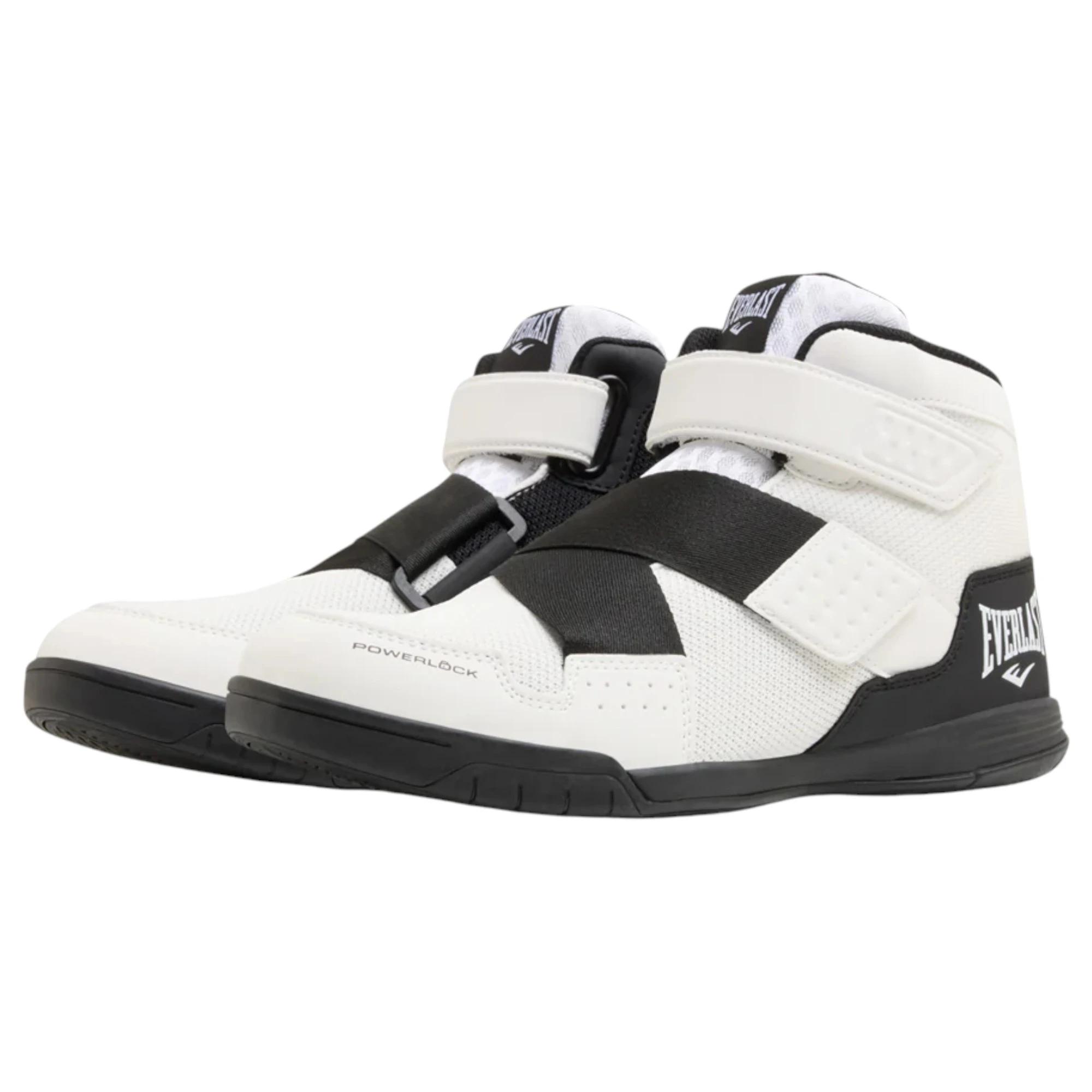 3 Everlast Mens Powerlock X-Trainer White/ Black Gym Training Boots Boxing Shoes WHITE/BLACK, 3 of 7