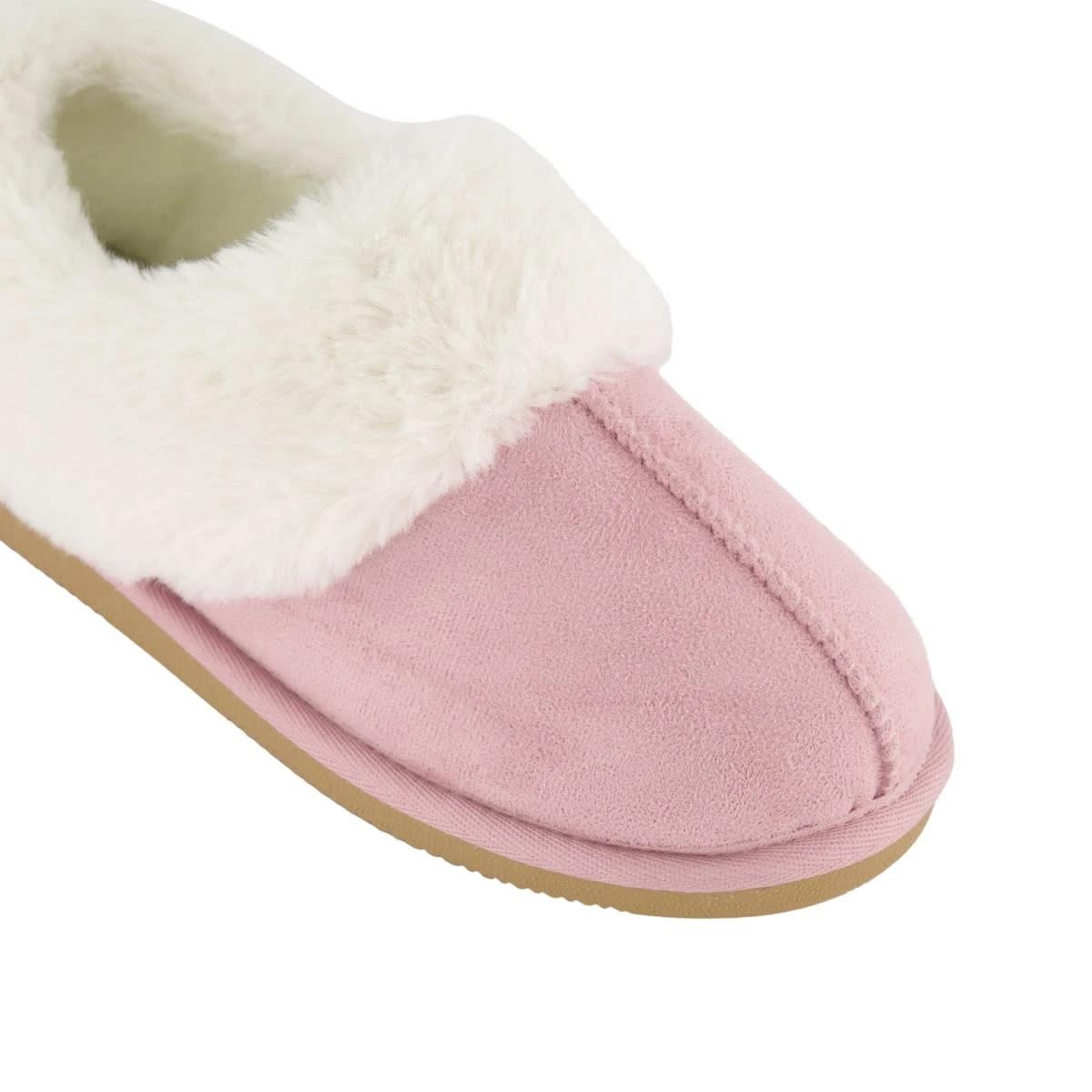 3 Comfort Microsuede Slippers Silvr Pink, 3 of 3