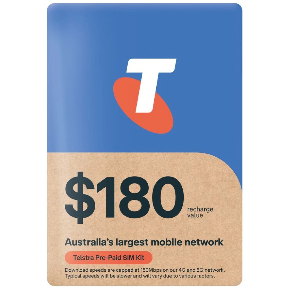 1 Telstra $180 Prepaid SIM Kit, 1 of 1