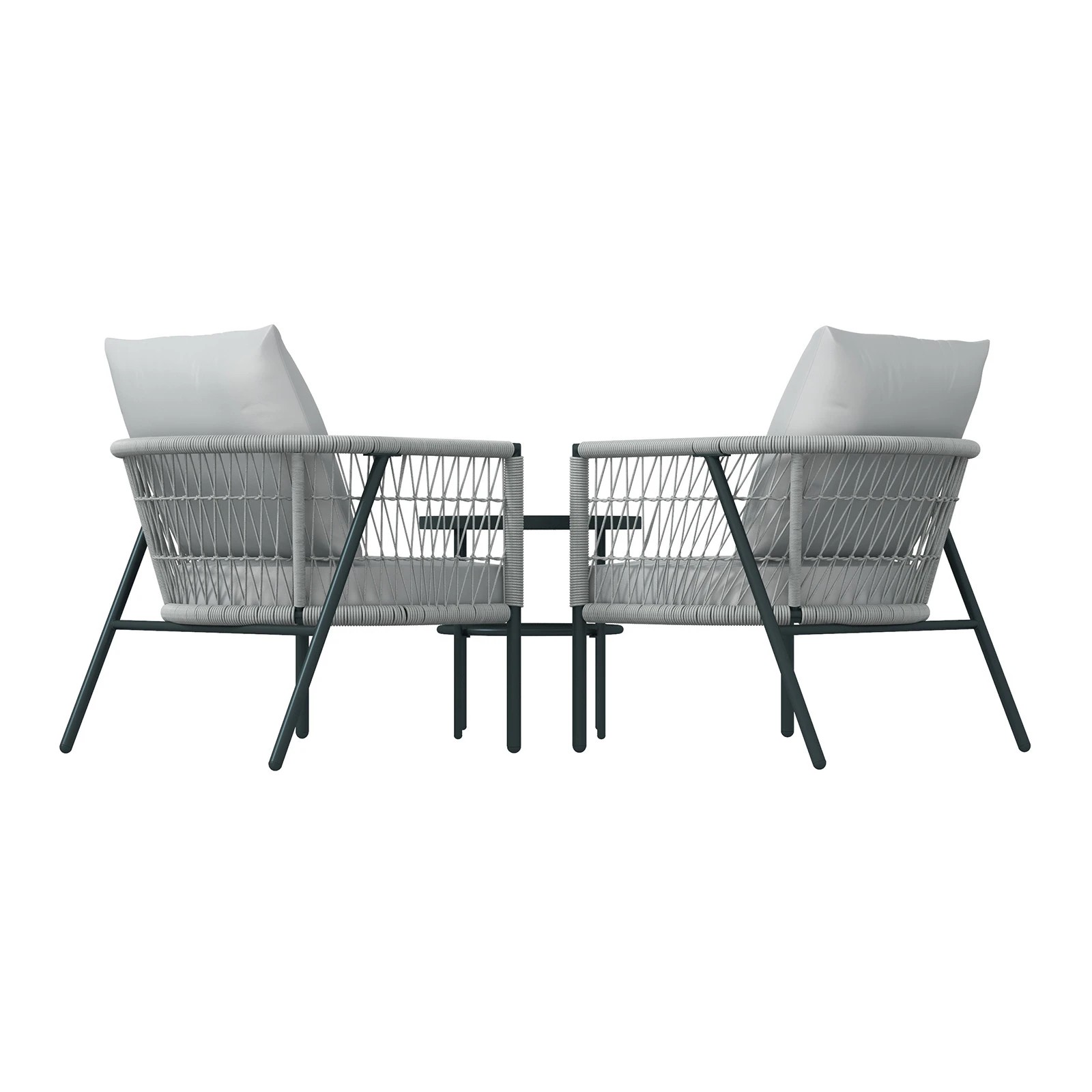6 Arcadia Furniture Reims 3 Piece Patio Outdoor Weather Resistant Set Stylish - Grey - Grey, 6 of 10