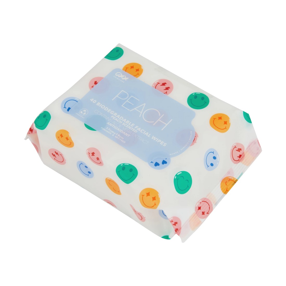 2 OXX Skincare 40 Pack Antioxidant Biodegradable Facial Wipes - Peach Scented, 2 of 4