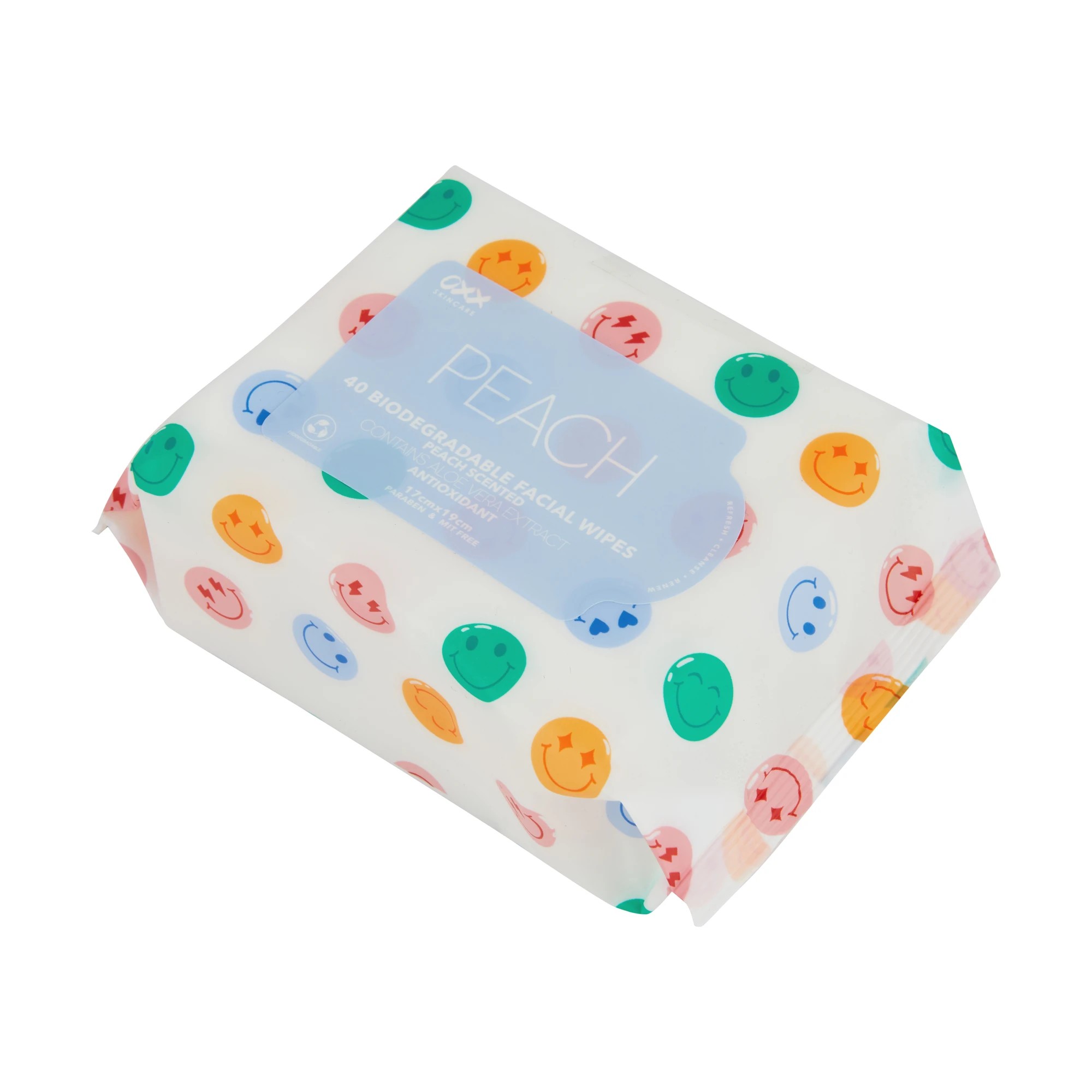 2 OXX Skincare 40 Pack Antioxidant Biodegradable Facial Wipes - Peach Scented, 2 of 4