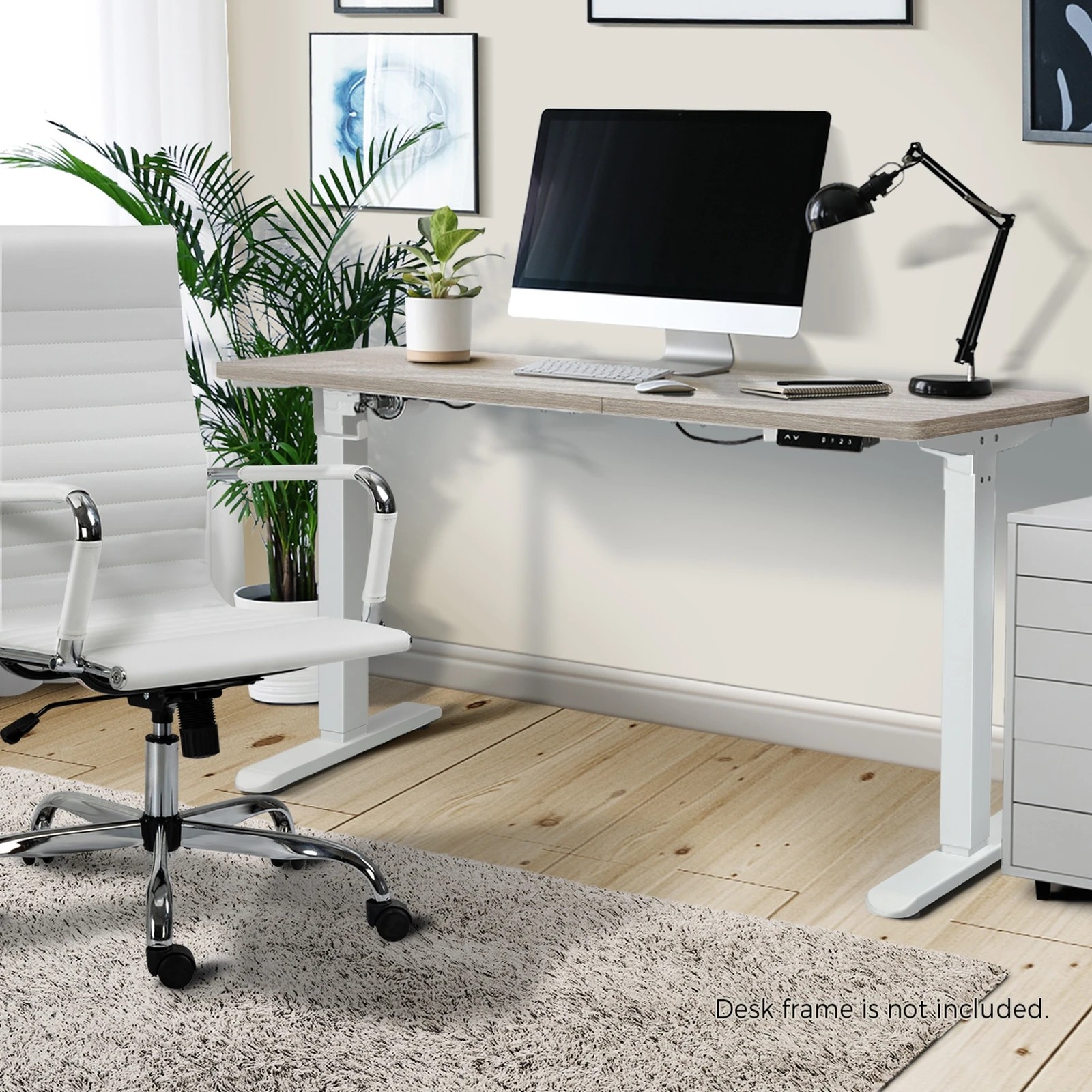 2 Oikiture Standing Desk Top Adjustable Electric Desk Board Computer Table
 - Multi, 2 of 4