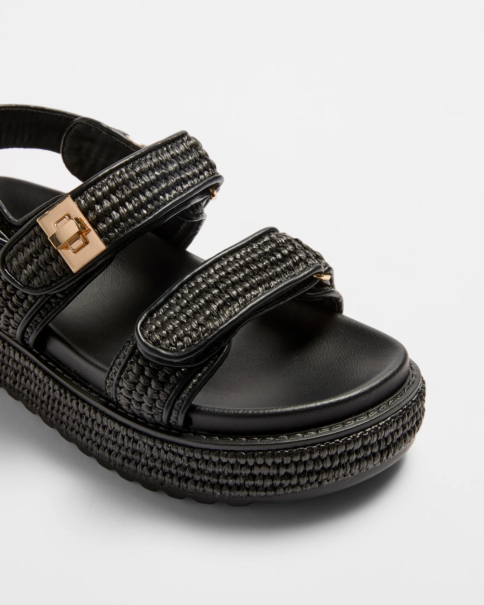 2 Target Womens Chunky Double Band Sandal BLACK, 2 of 3