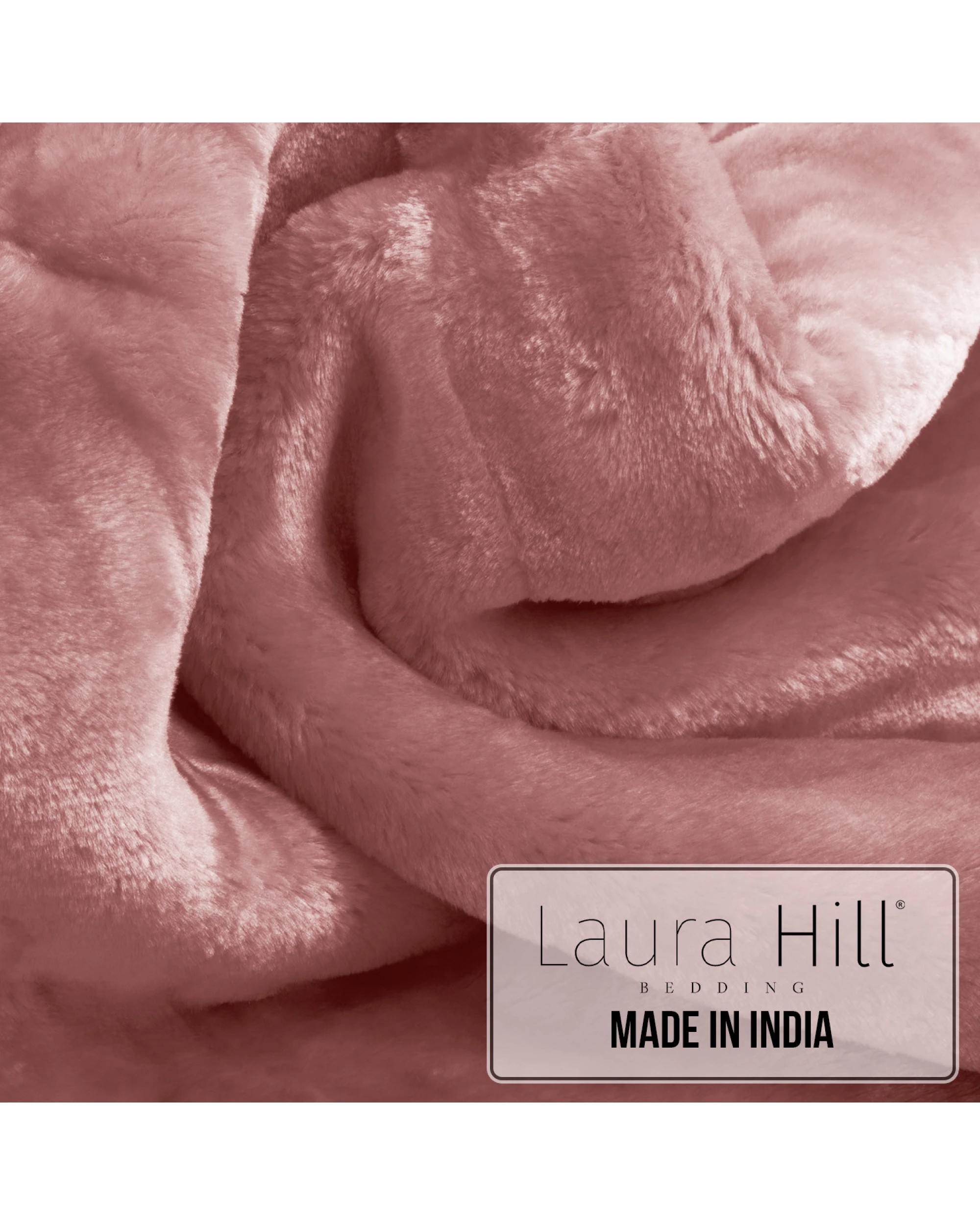 5 Laura Hill 600-gsm Mink Blanket Double-sided Soft Plush Bed Faux Throw Rug Wine Pink
 - Queen Bed, 5 of 9