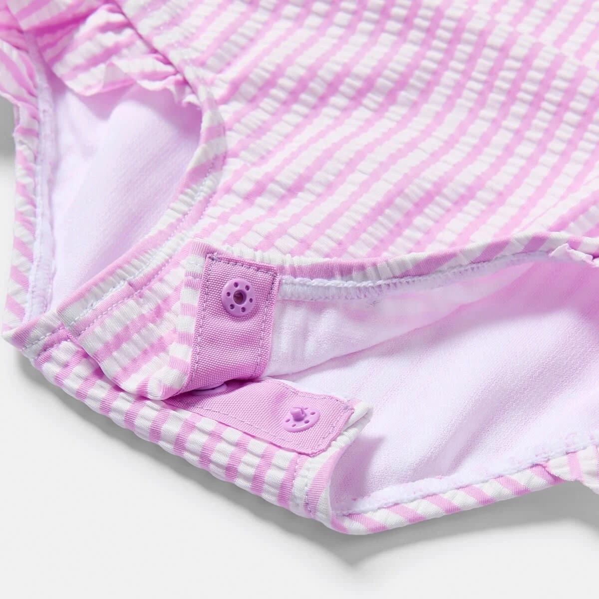 4 Frill Bather Set PINK STRIPES, 4 of 5