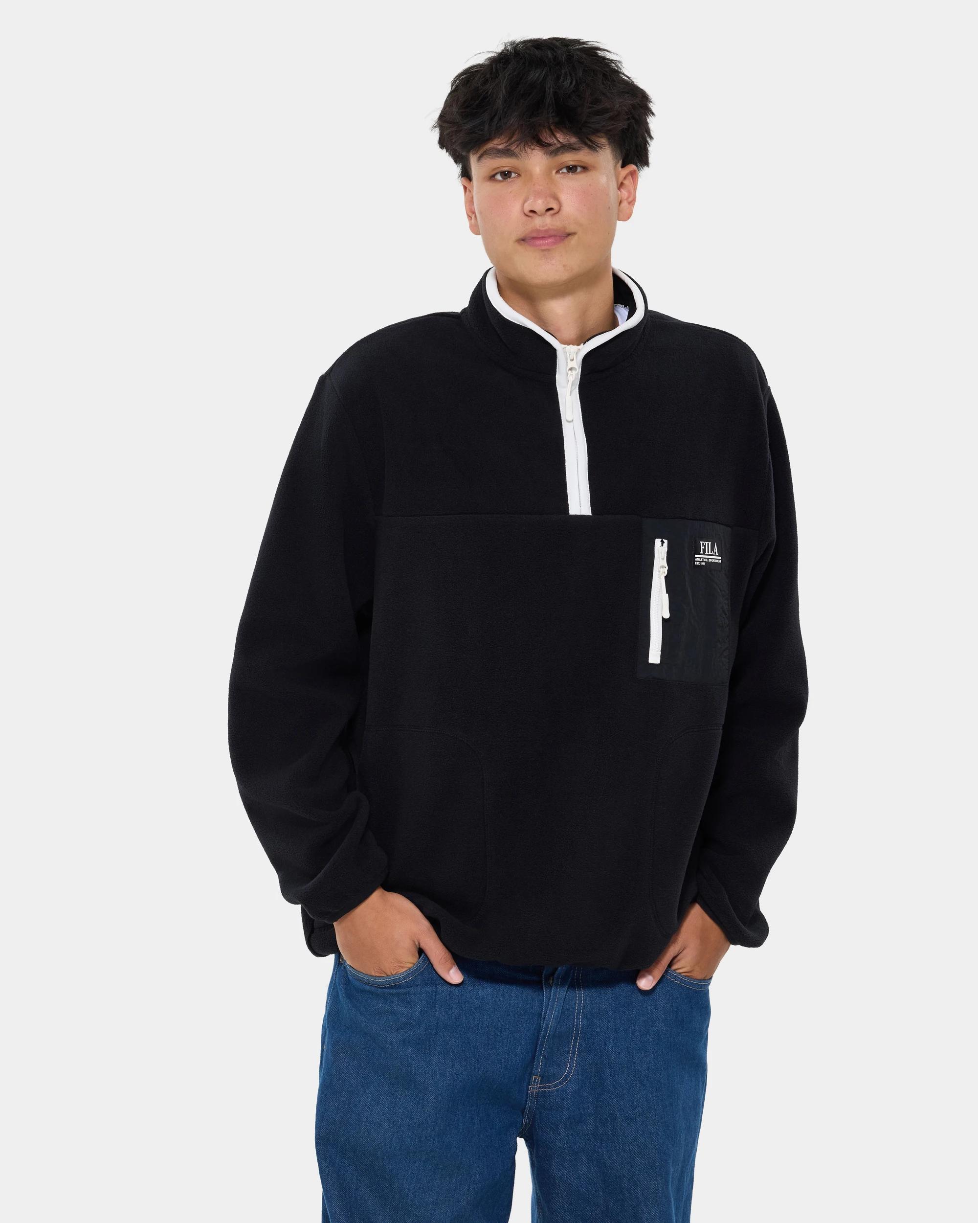 1 Fila Toby Fleece Pullover - Black BLACK, 1 of 8
