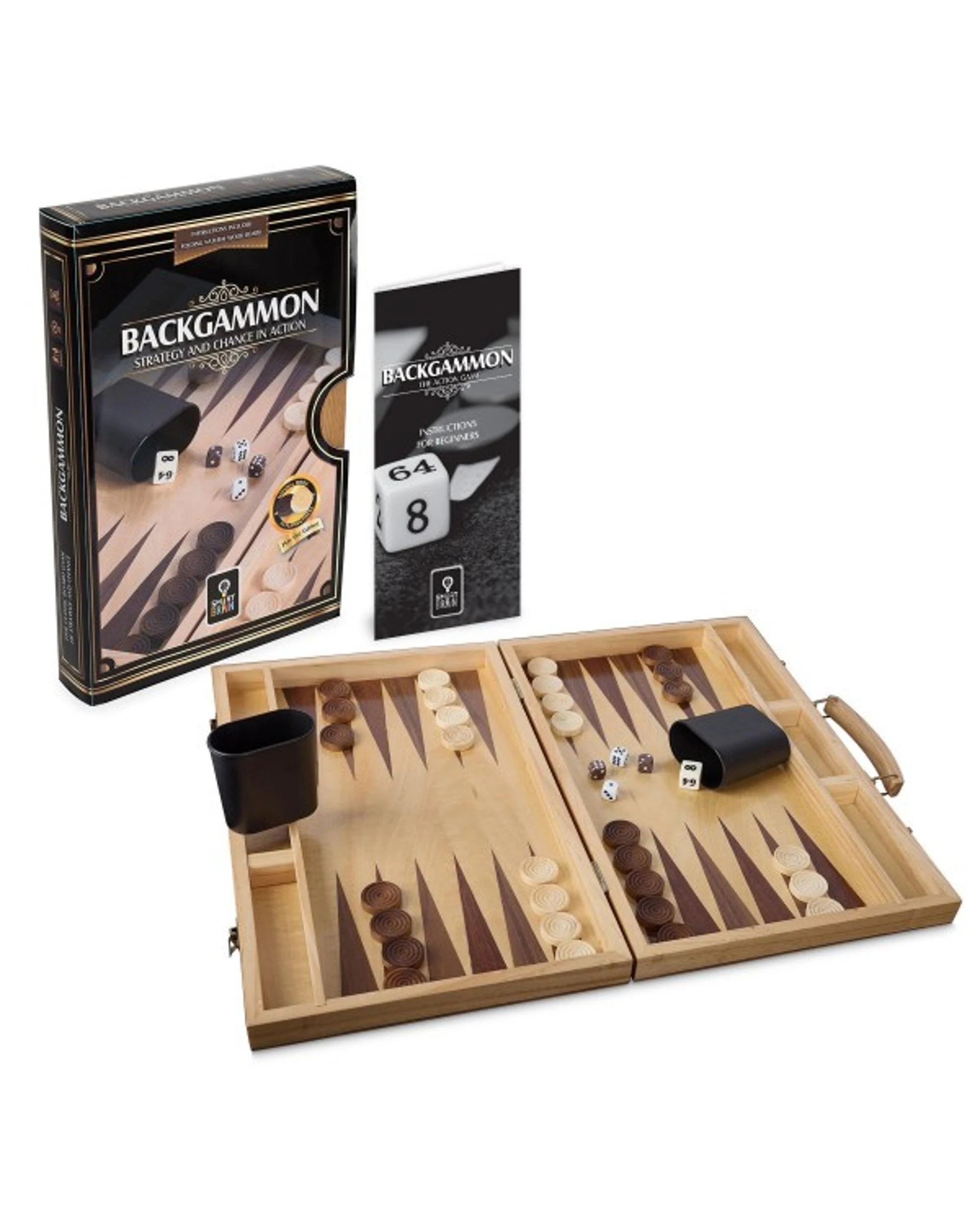 1 Smart Brain 38cm Backgammon Board Game, 1 of 1