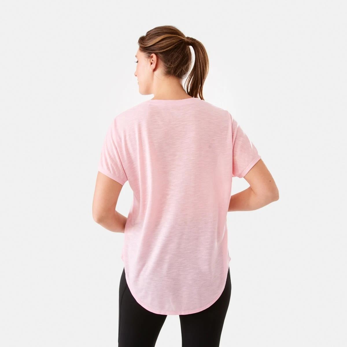3 Active Womens Relax Sleeve T-shirt FADED PINK, 3 of 6