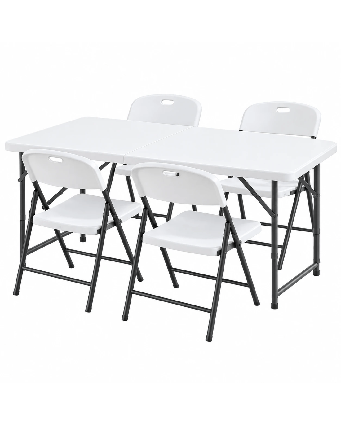 Gardeon 5PCS Outdoor Dining Set 120CM Folding Table and Chairs Patio ...