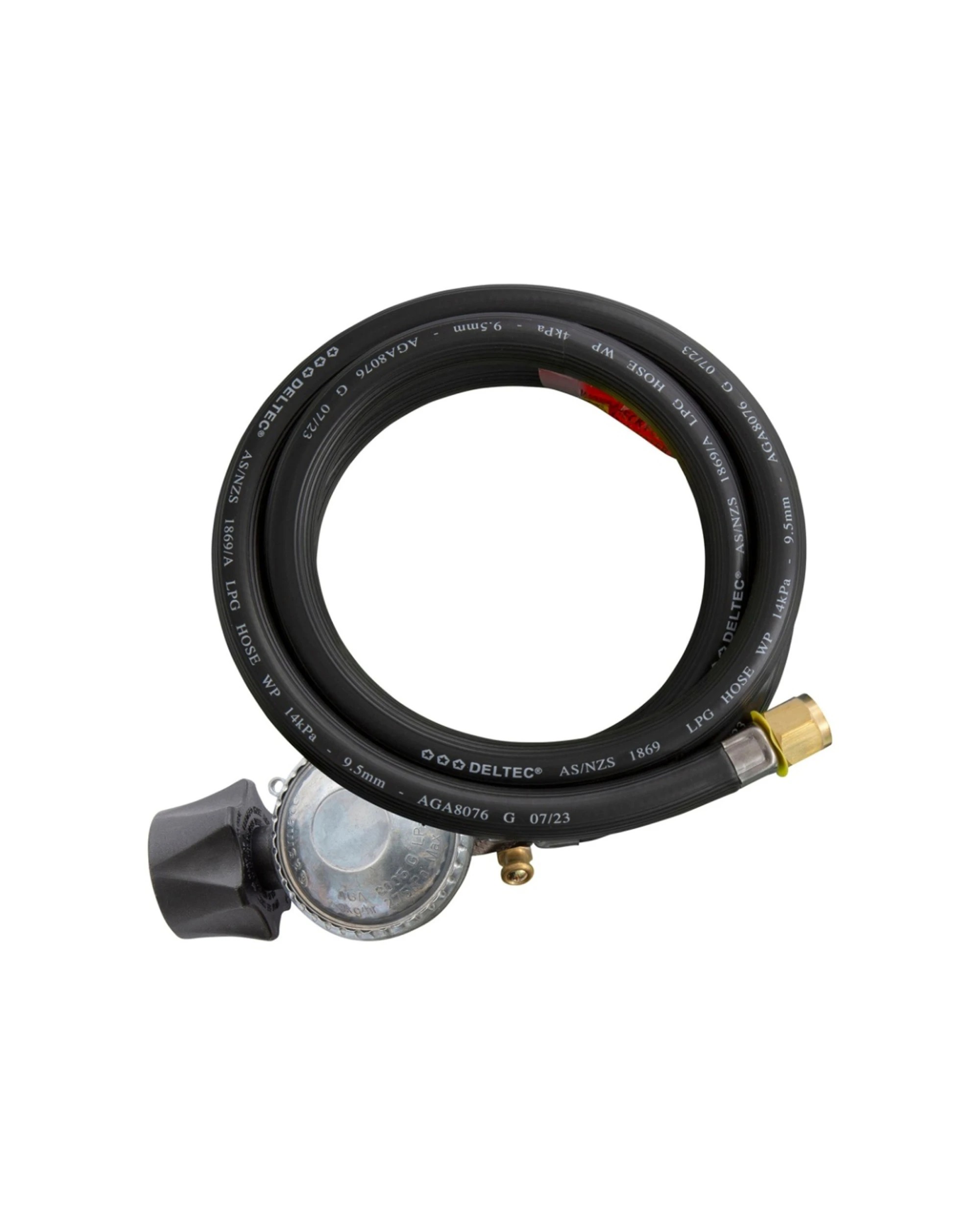 3 Gasmate Regulator And Hose 1500mm LCC27 To 5/8 UNF 3/8 SAE - Black, 3 of 3