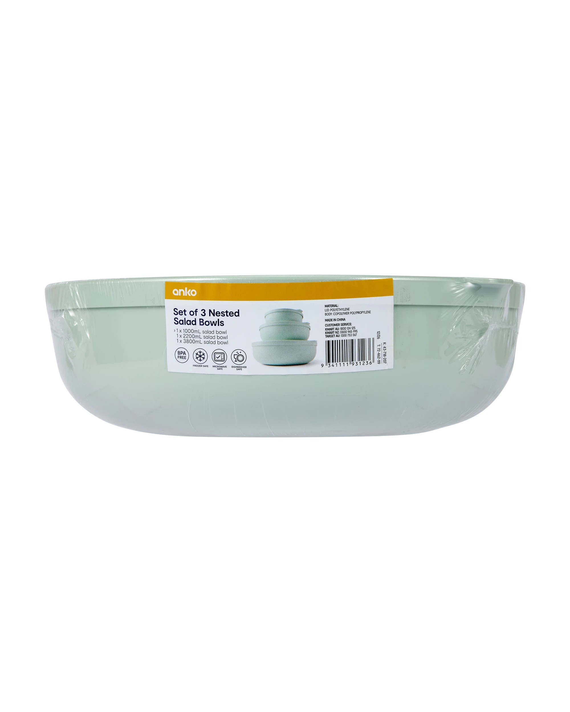 10 Set of 3 Nested Salad Bowls, 10 of 10