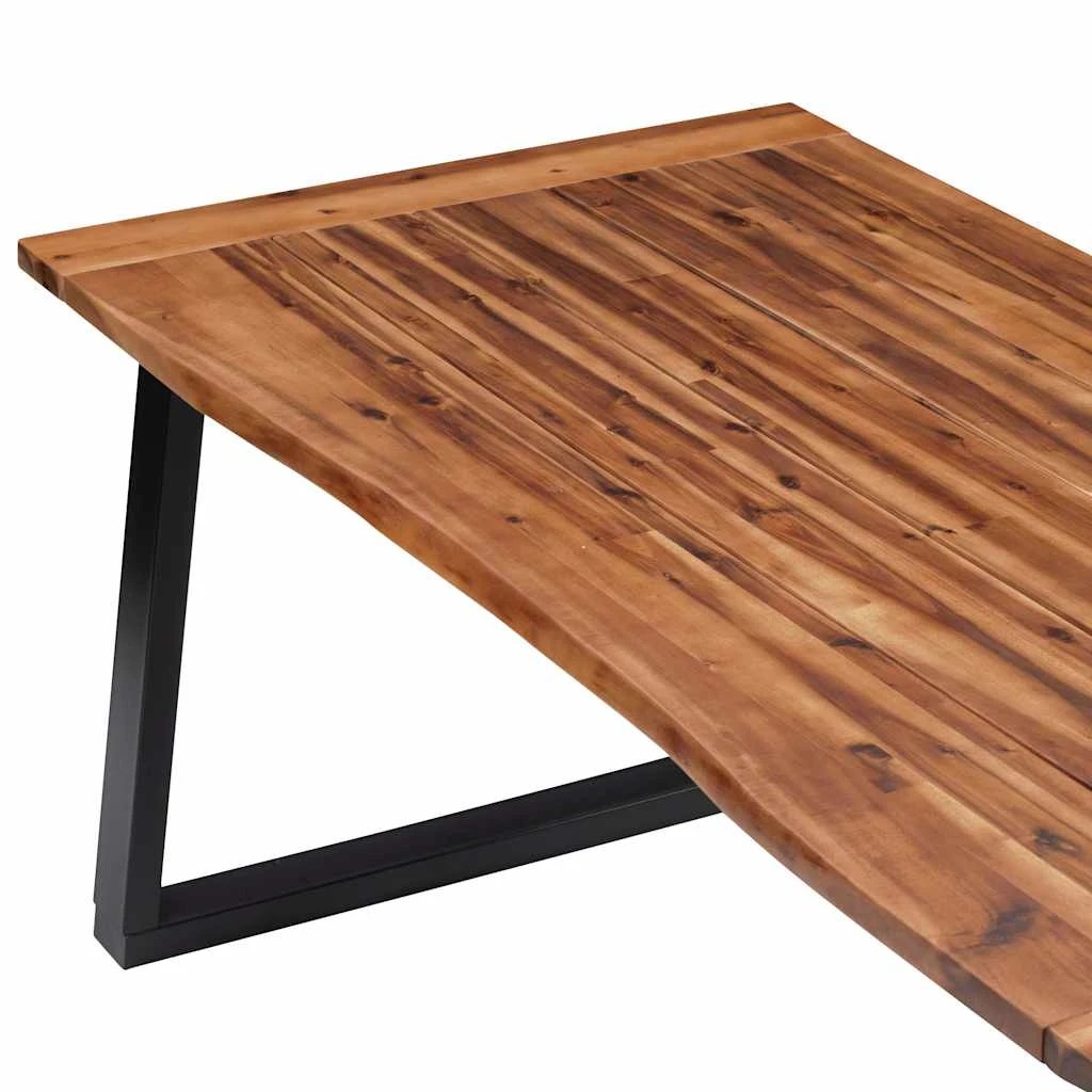 4 Vidaxl Dining Table Solid Acacia Wood - Brown, 4 of 7