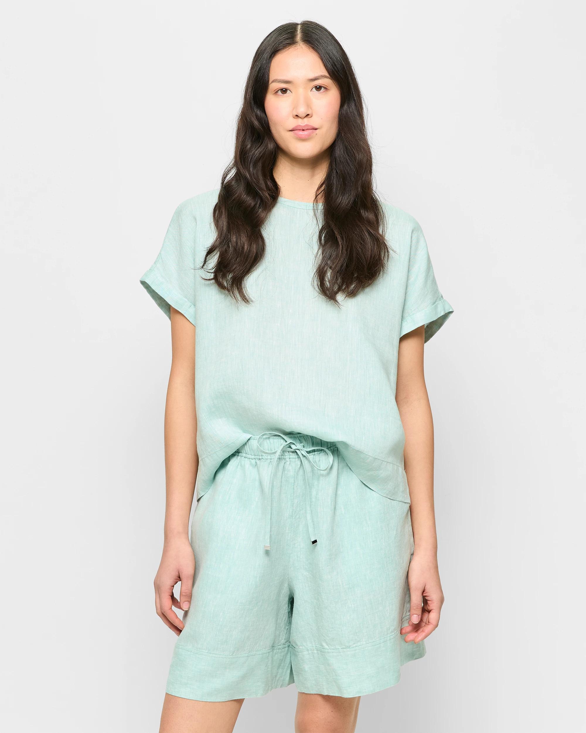 1 Target European Linen Long Shorts AQUIFER X-DYE, 1 of 5