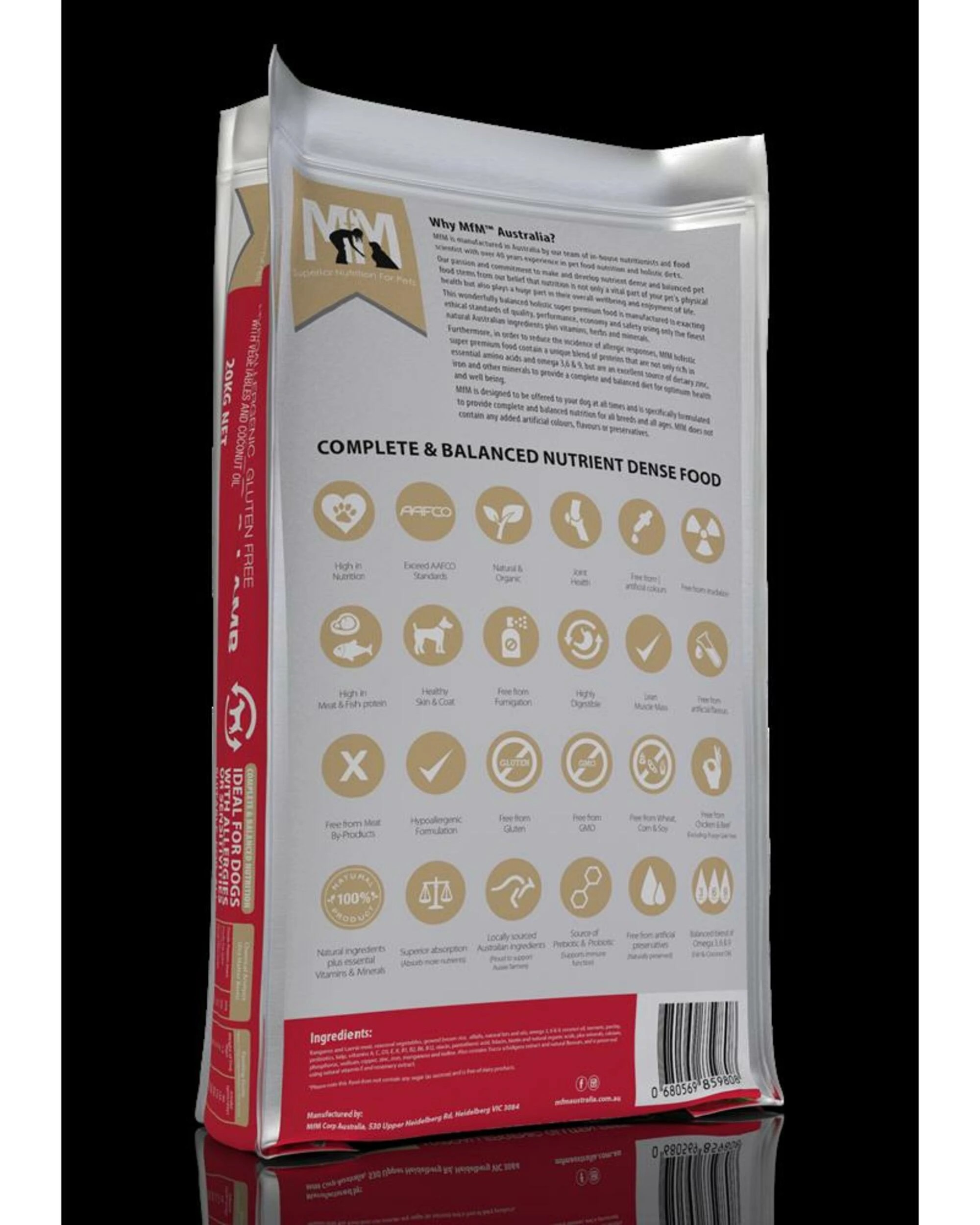 2 MFM Hypoallergenic Gluten Free Kangaroo & Lamb Dog Food 20kg, 2 of 2