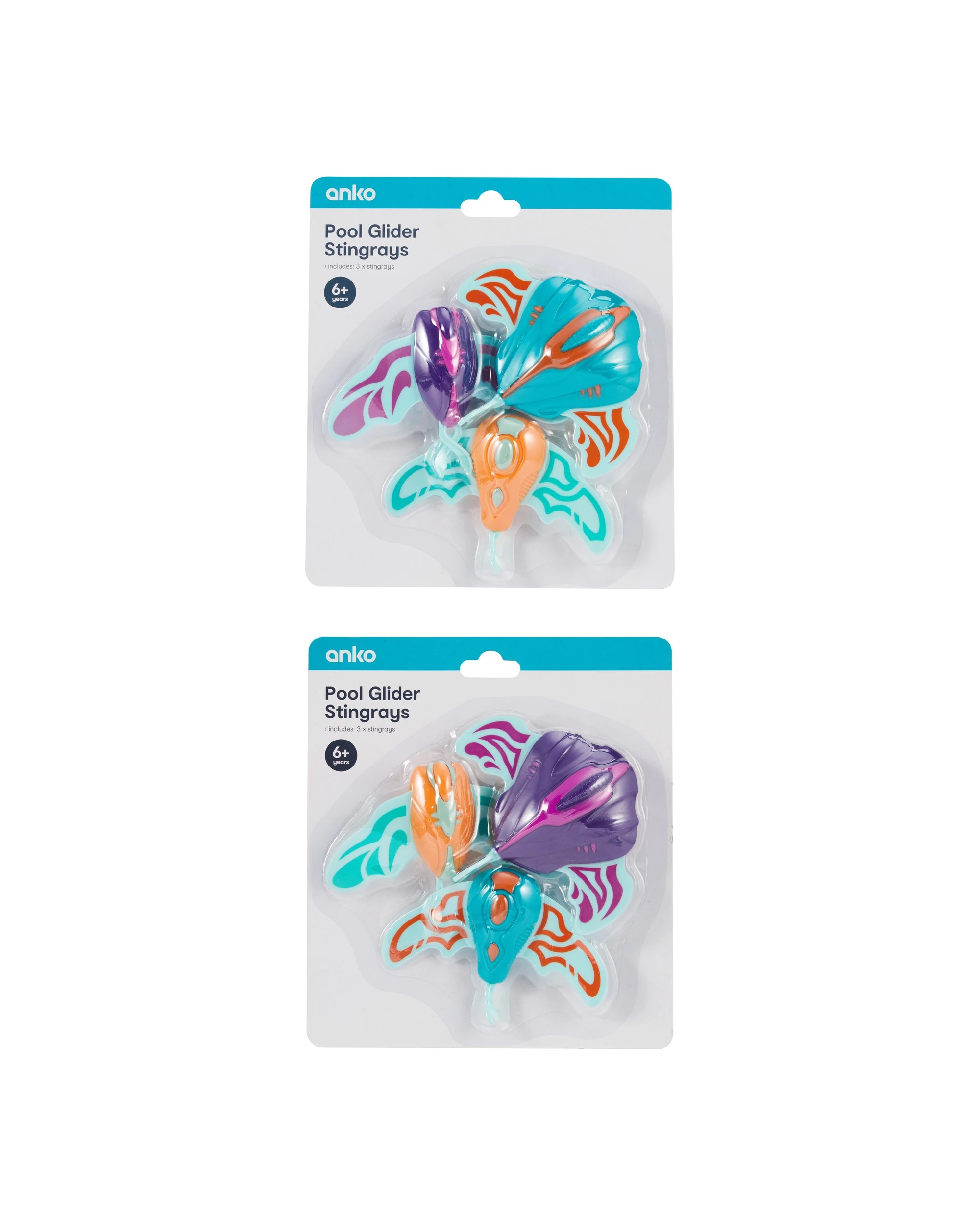 5 3 Pack Pool Glider Stingrays - Assorted, 5 of 6