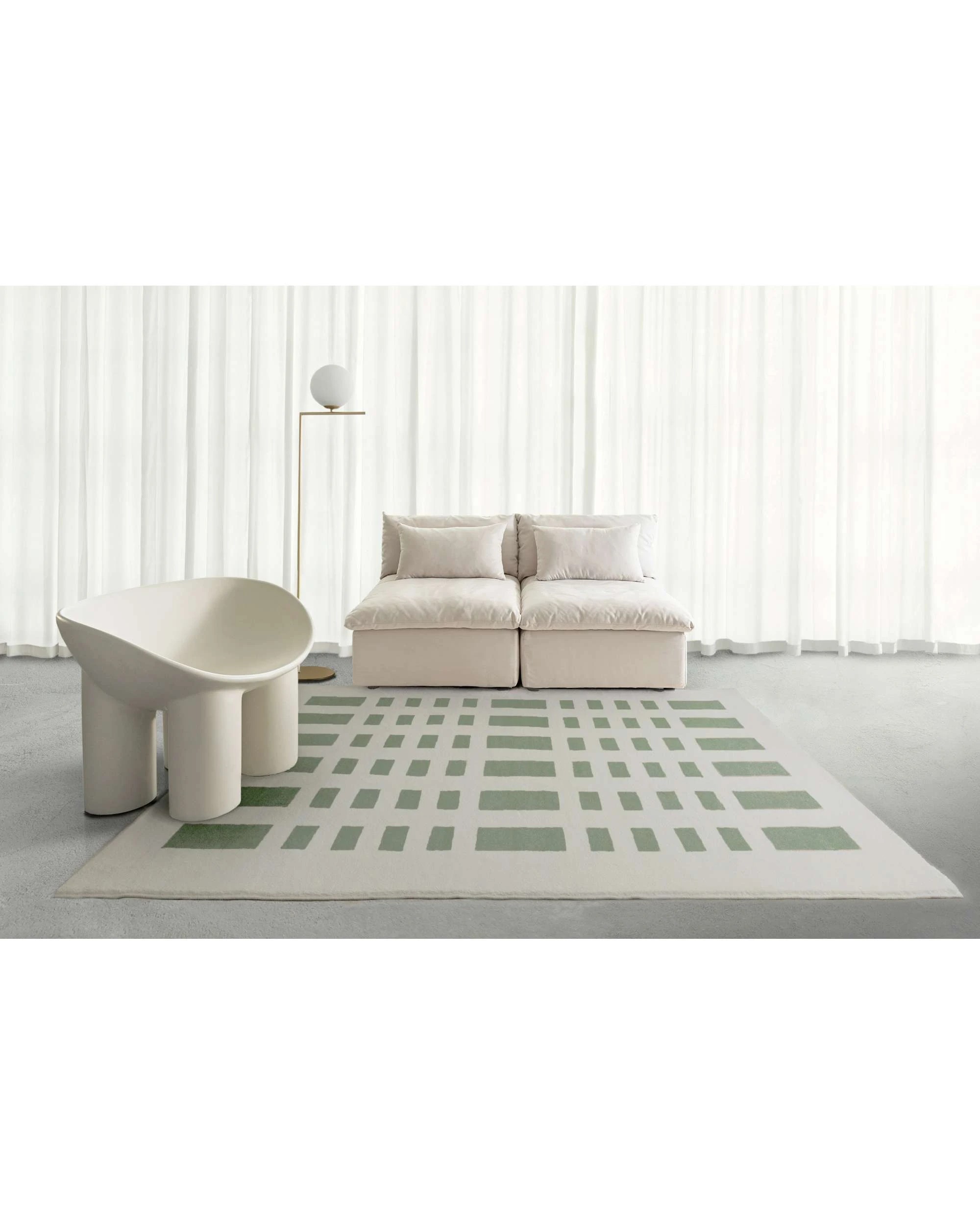 2 Loopsie Kensington Printed Washable Rug-180cm x 120cm - Green, 2 of 9