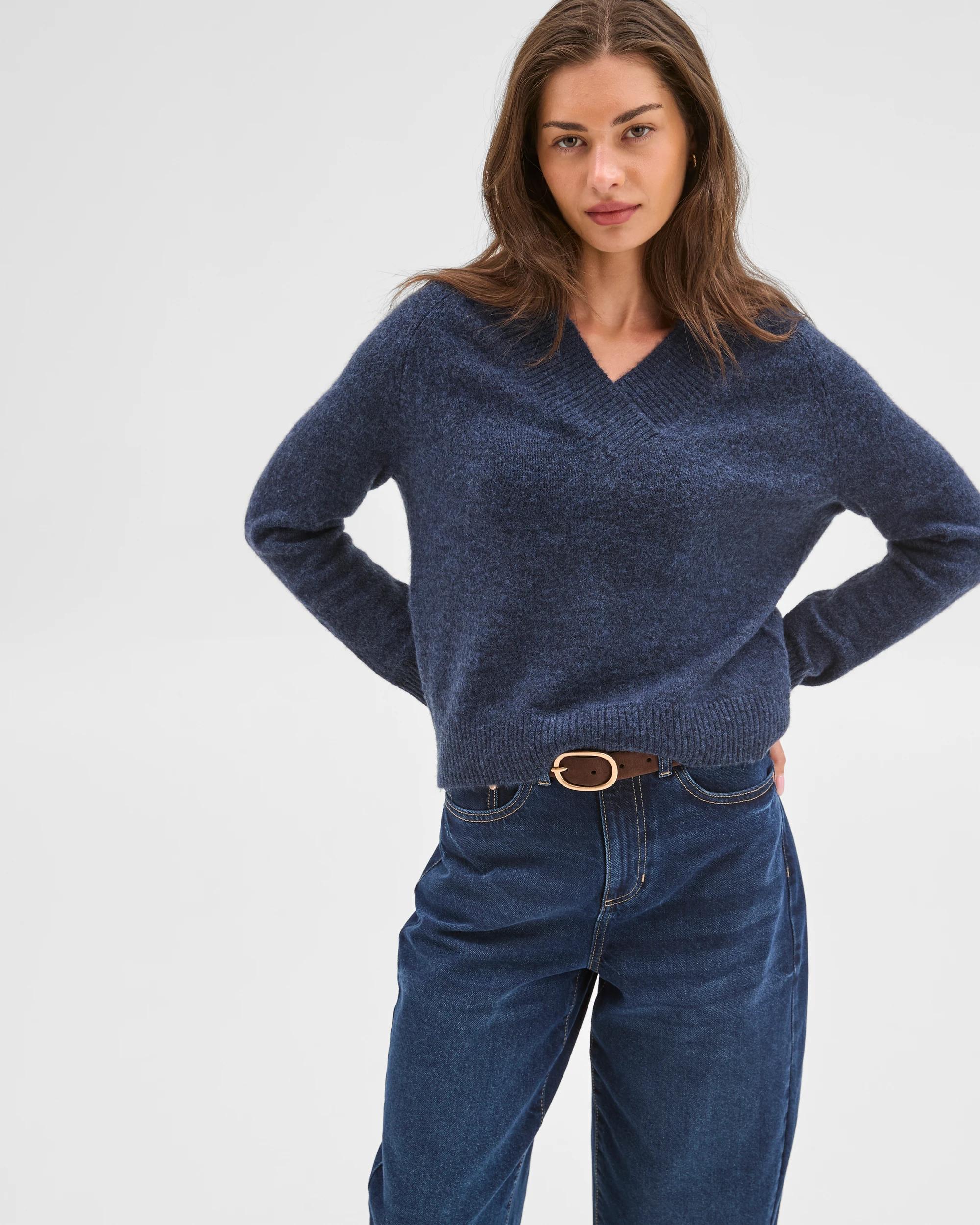 1 Target Petites Petites Long Sleeve Lofty Jumper NAVY BLAZER, 1 of 6