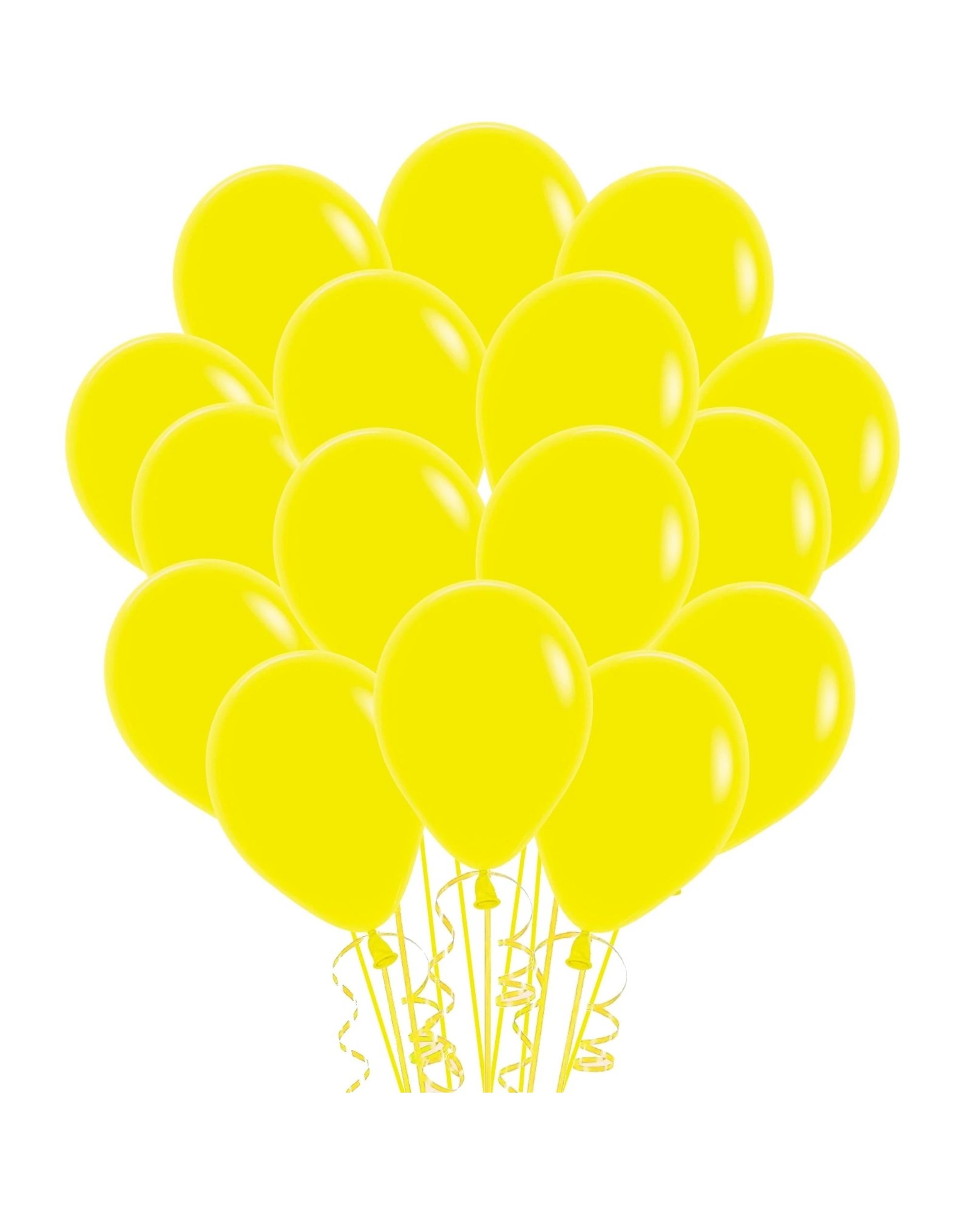 1 Sempertex Matte Latex Small 12cm Balloons Pack of 20 - Yellow, 1 of 2