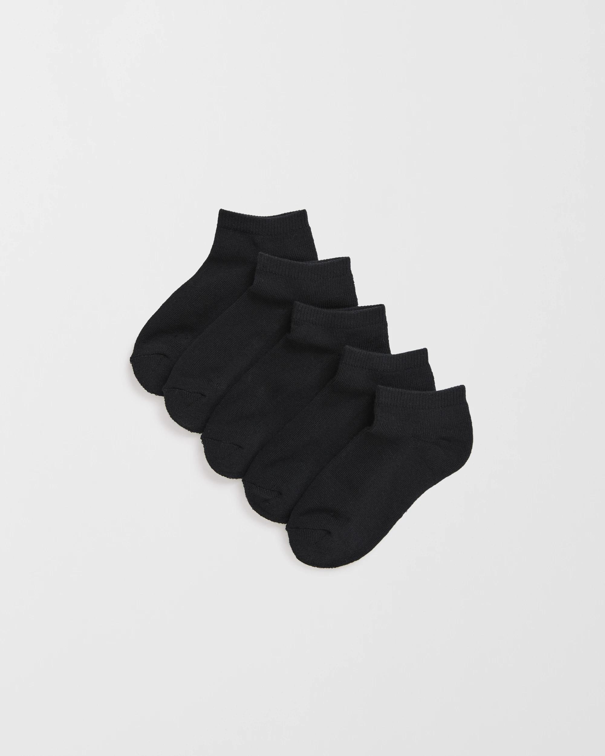 1 Maxx 5 Pack Core Sports Low Cut  Socks BLACK, 1 of 3