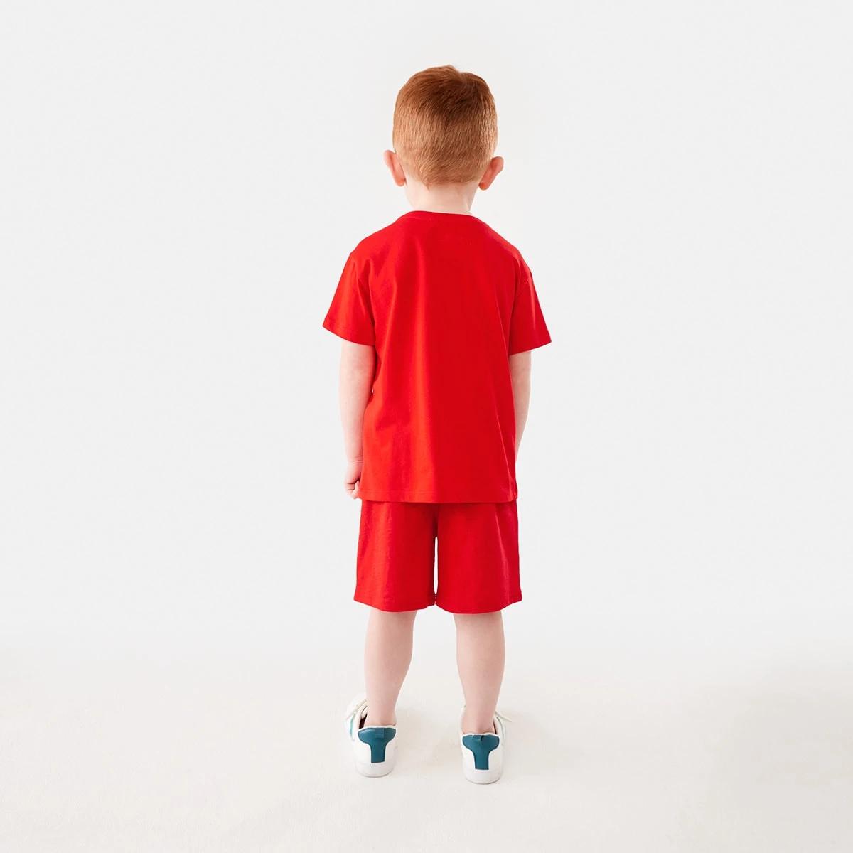 6 Cotton Knit Shorts Flame Red, 6 of 8