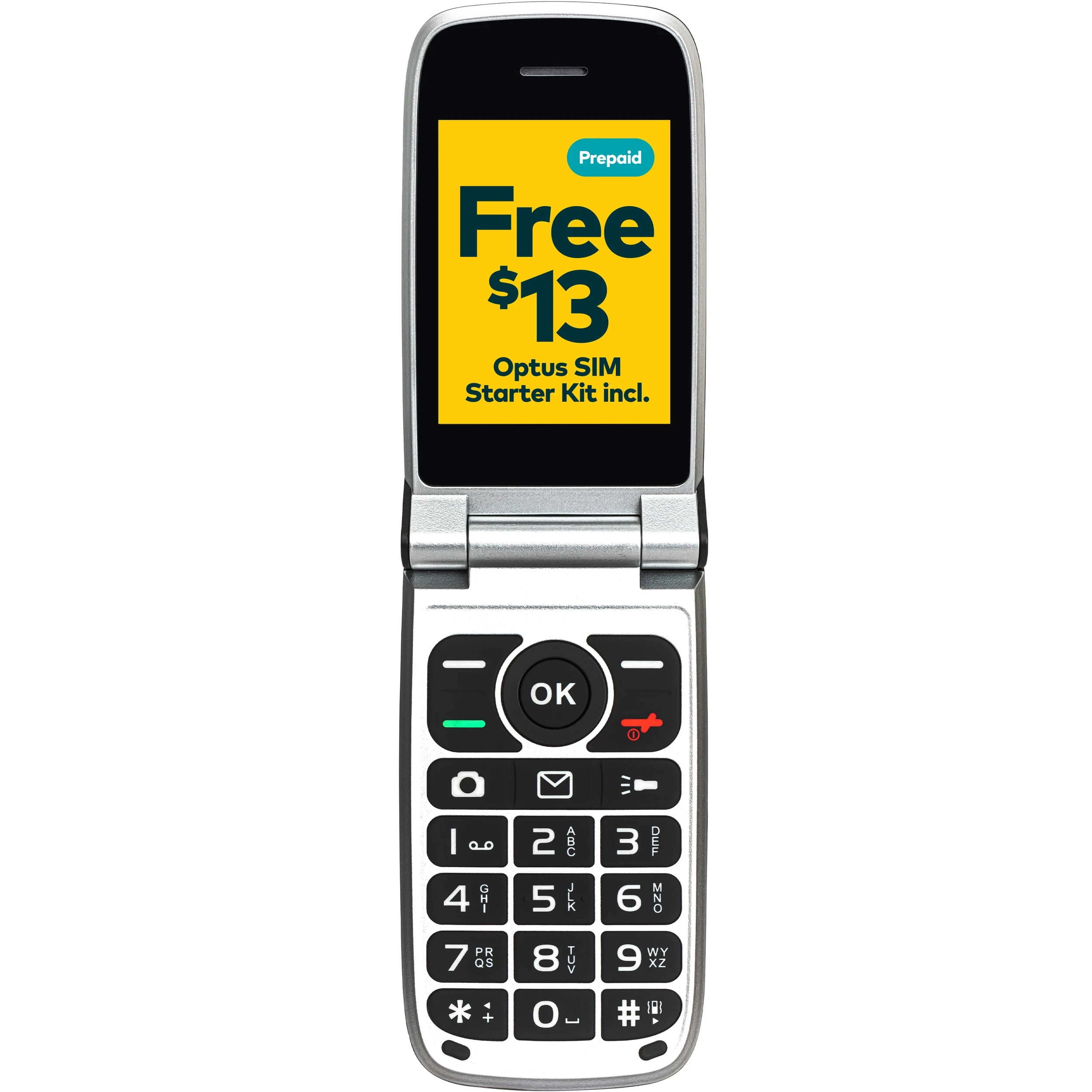 1 Optus X Flip 4G Bundle - Black, 1 of 4