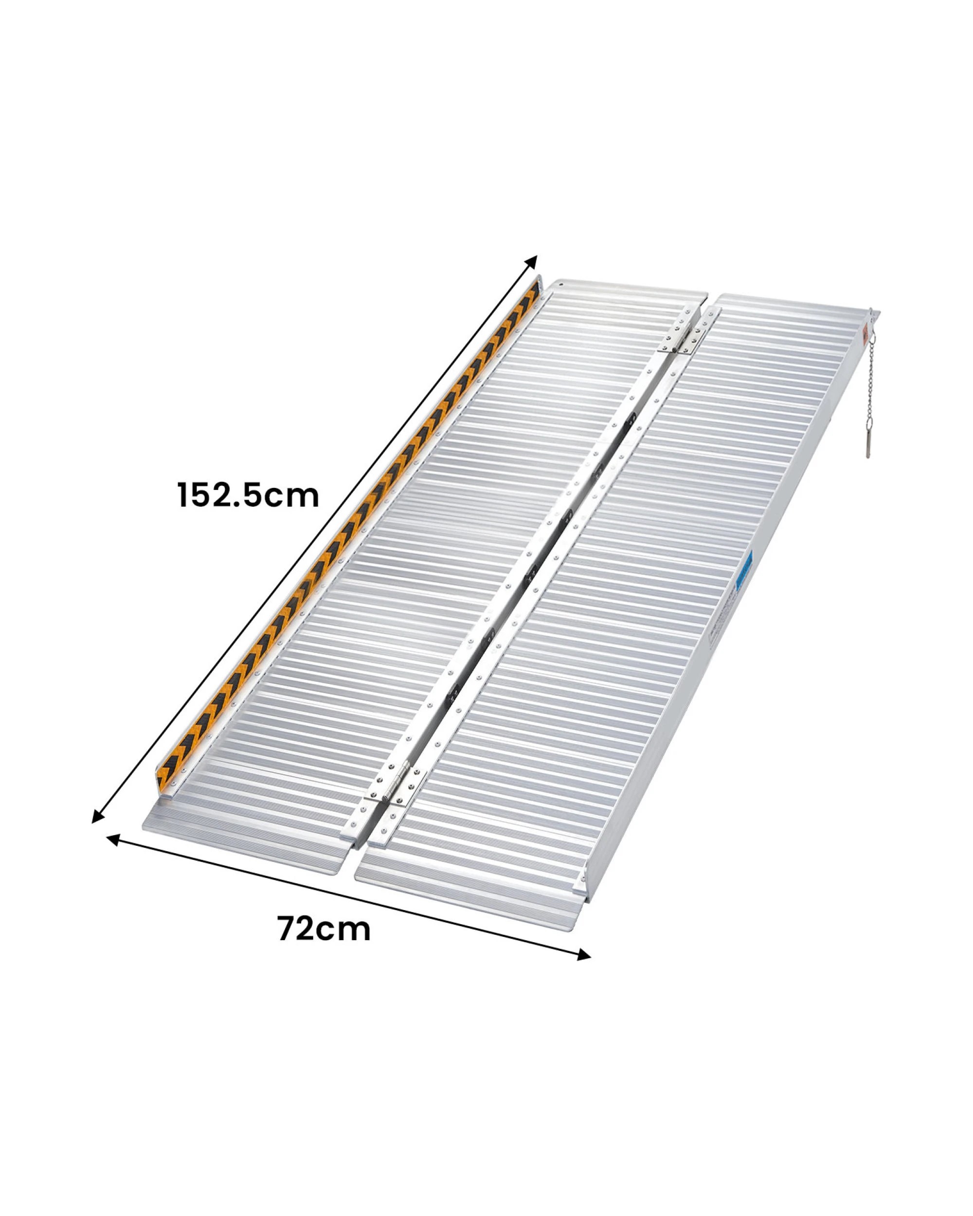 2 Kartrite 5ft Foldable Aluminium Wheelchair Ramp 275kg Capacity Portable Anti-Slip Mobility Ramp with Handle - Metallic, 2 of 7