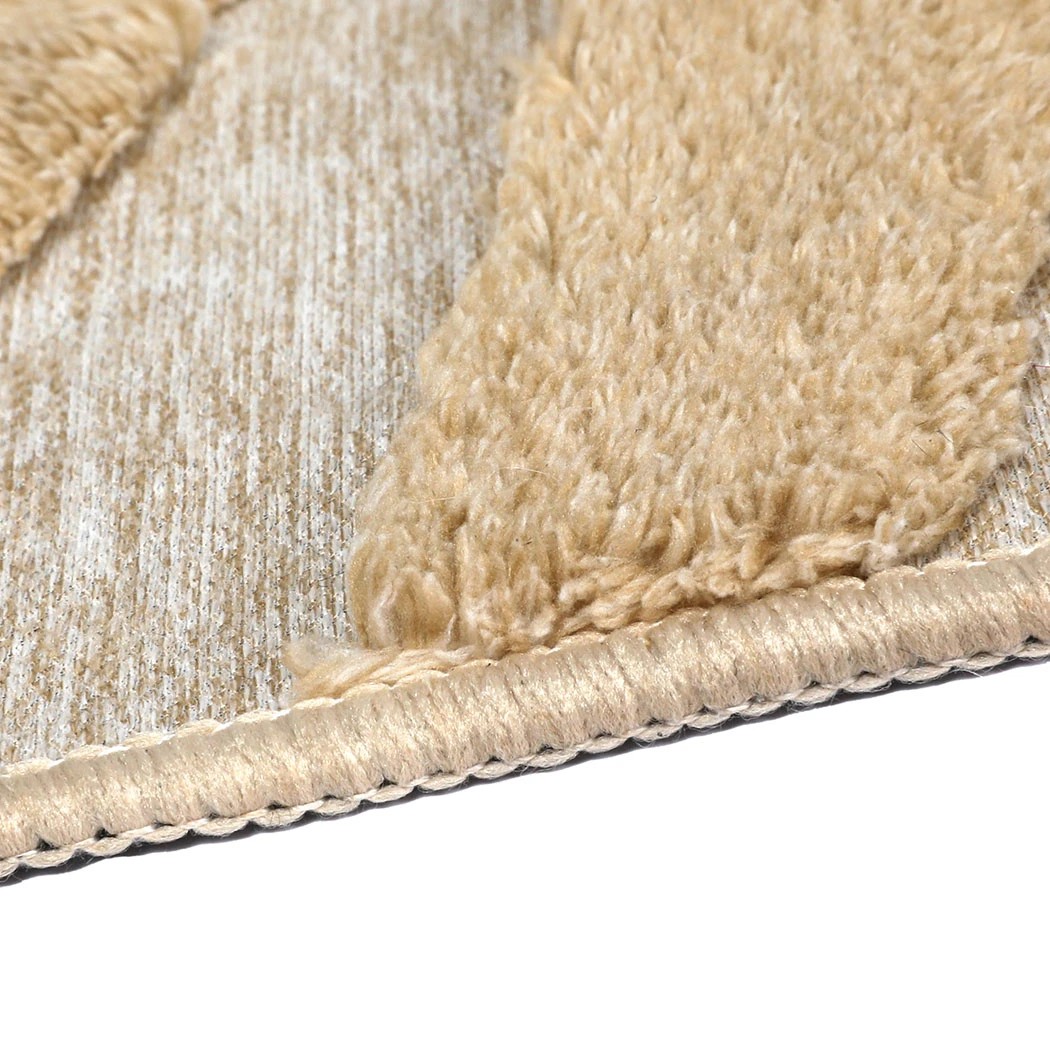 5 Marlow Machine Washable Floor Rug High-Low Textured Golden Leaf, 5 of 8