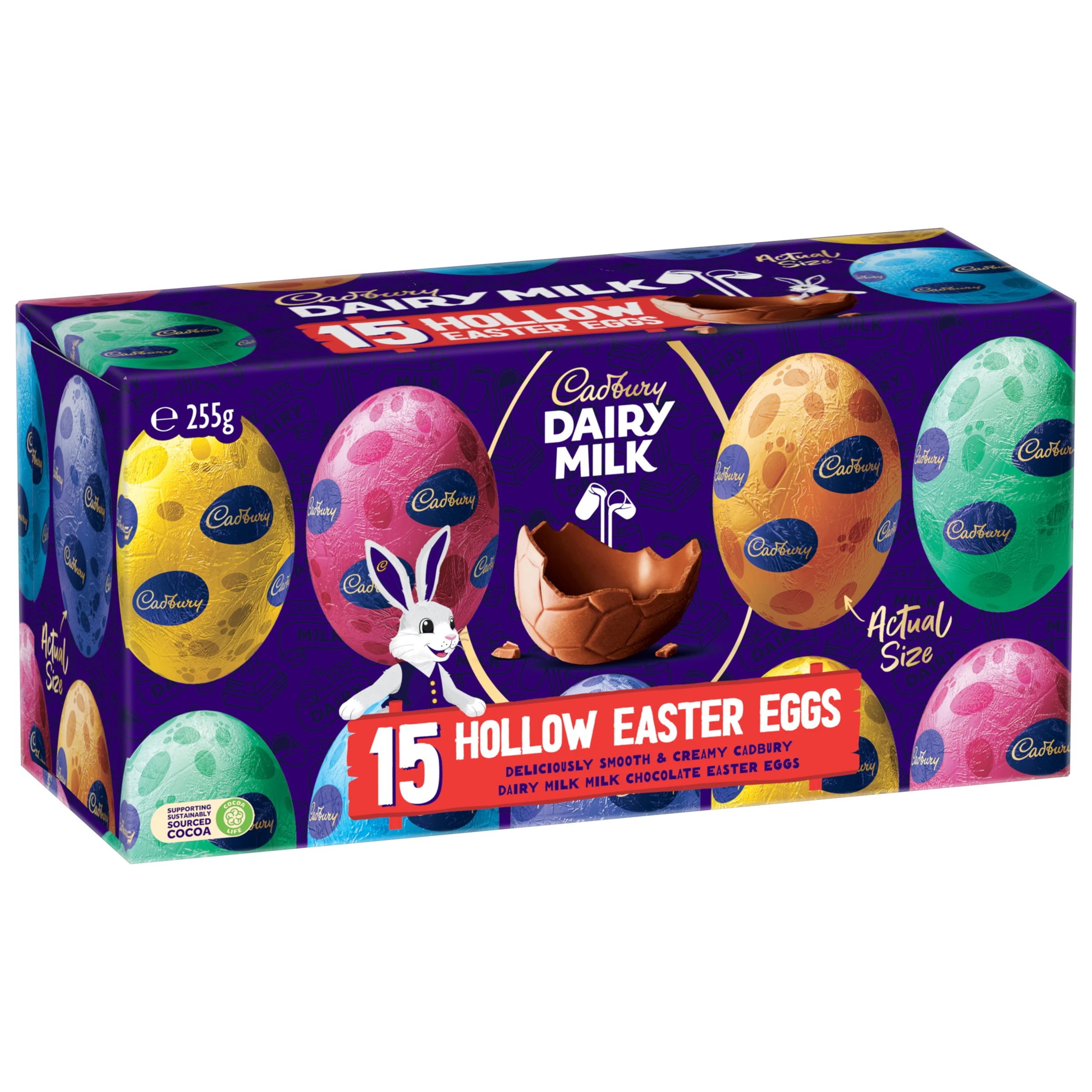 1 Cadbury Dairy Milk 15 Pack Hollow Easter Eggs 255g, 1 of 4