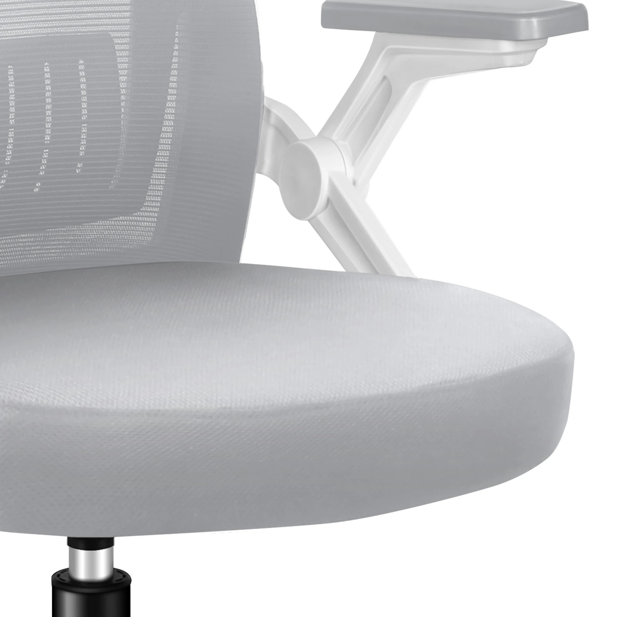 6 Alfordson Mesh Office Chair Gaming Executive Computer Fabric Seat Racing Work - White Grey, 6 of 10