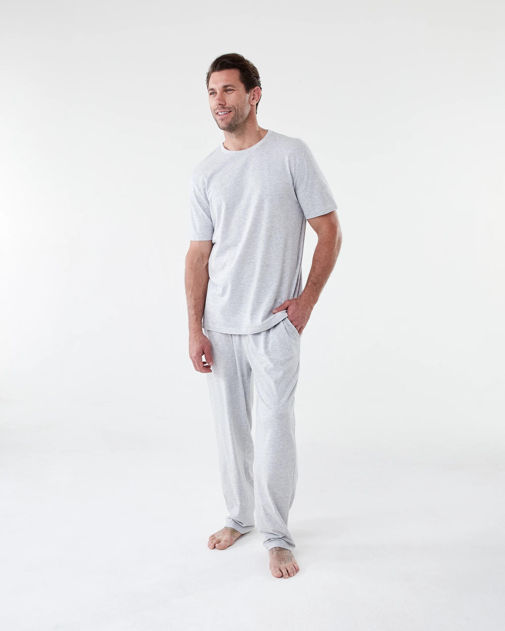 6 Cotton Elastane Sleep Top GREY MARLE, 6 of 6