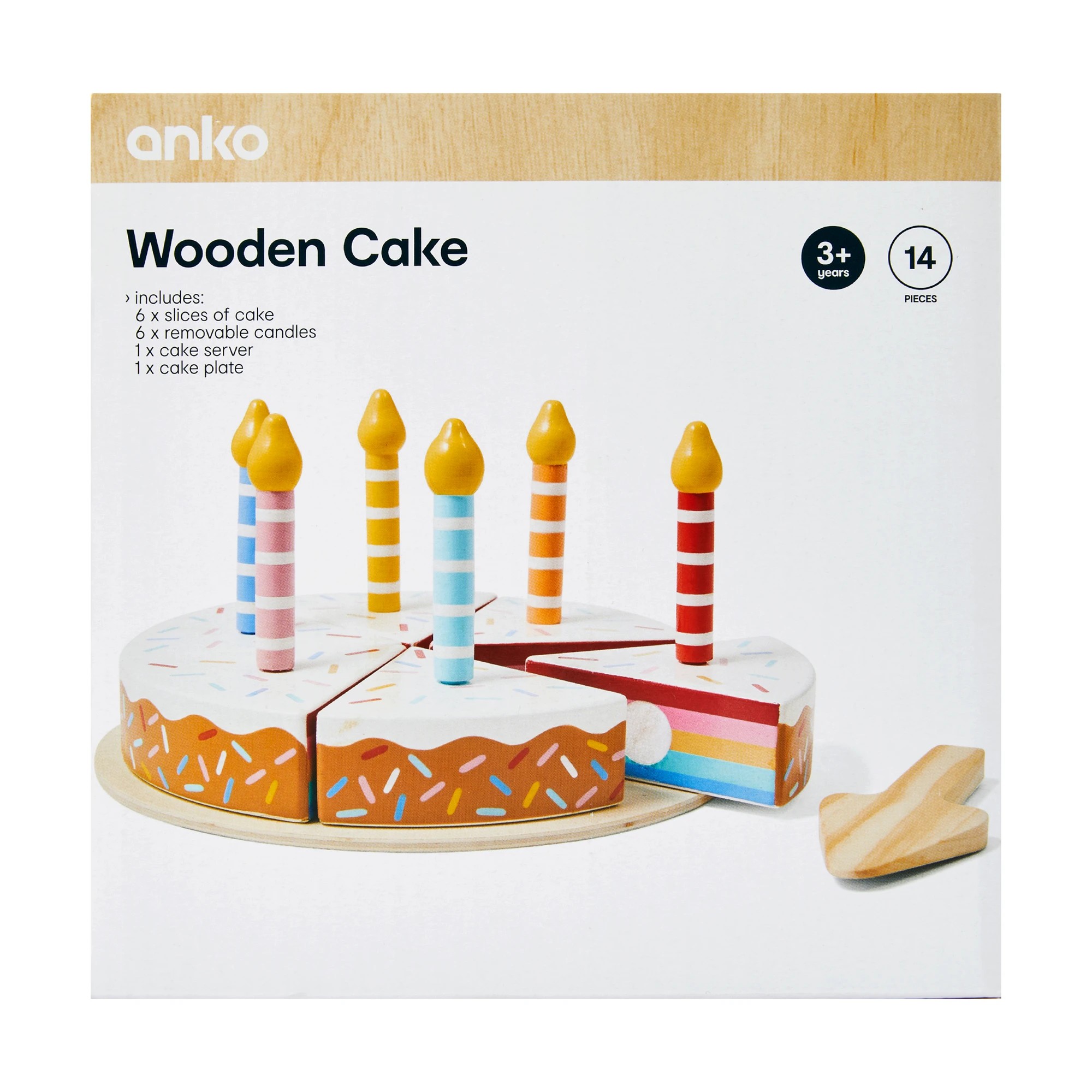 10 14 Piece Wooden Cake Playset, 10 of 10